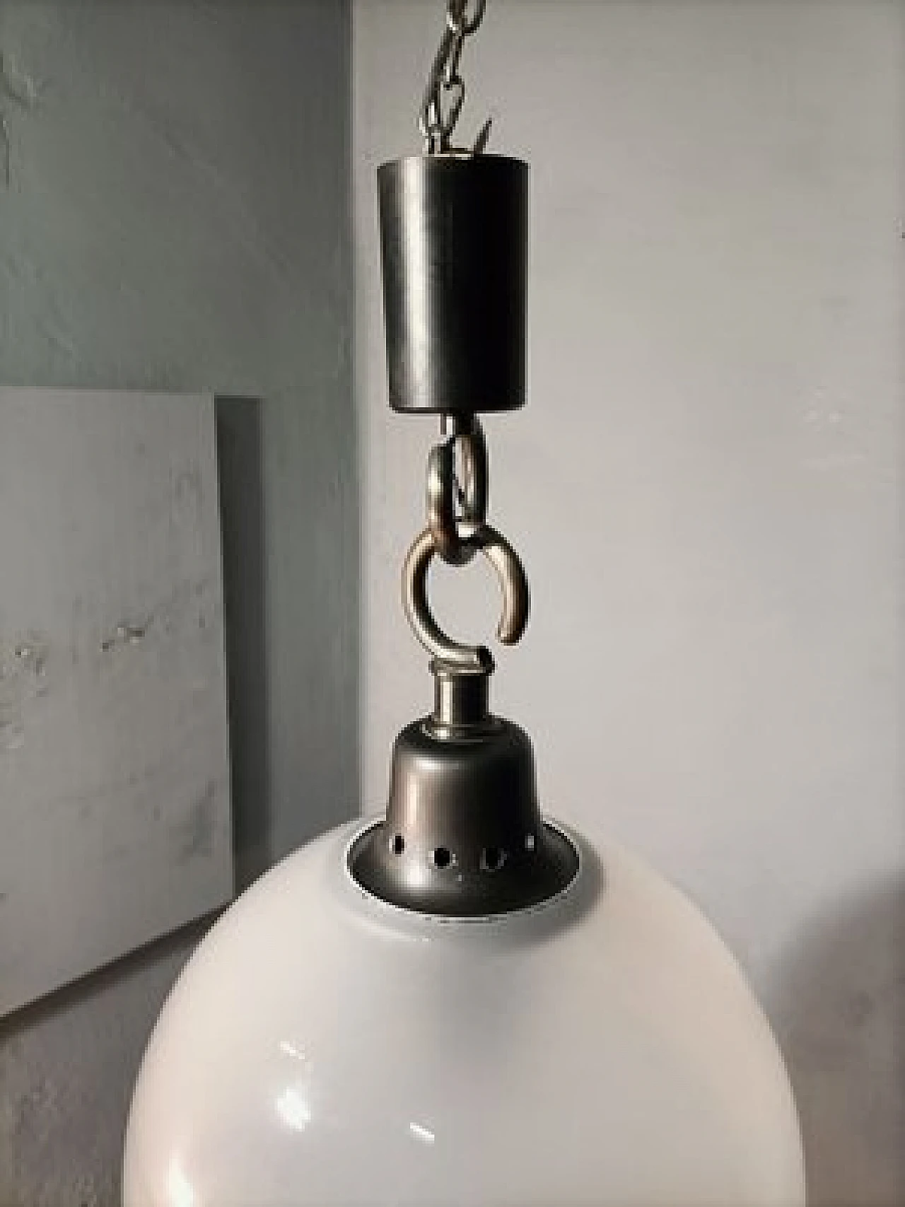 Lampadario Boccia LS10 in vetro di Dominioni per Azucena, anni '70 2