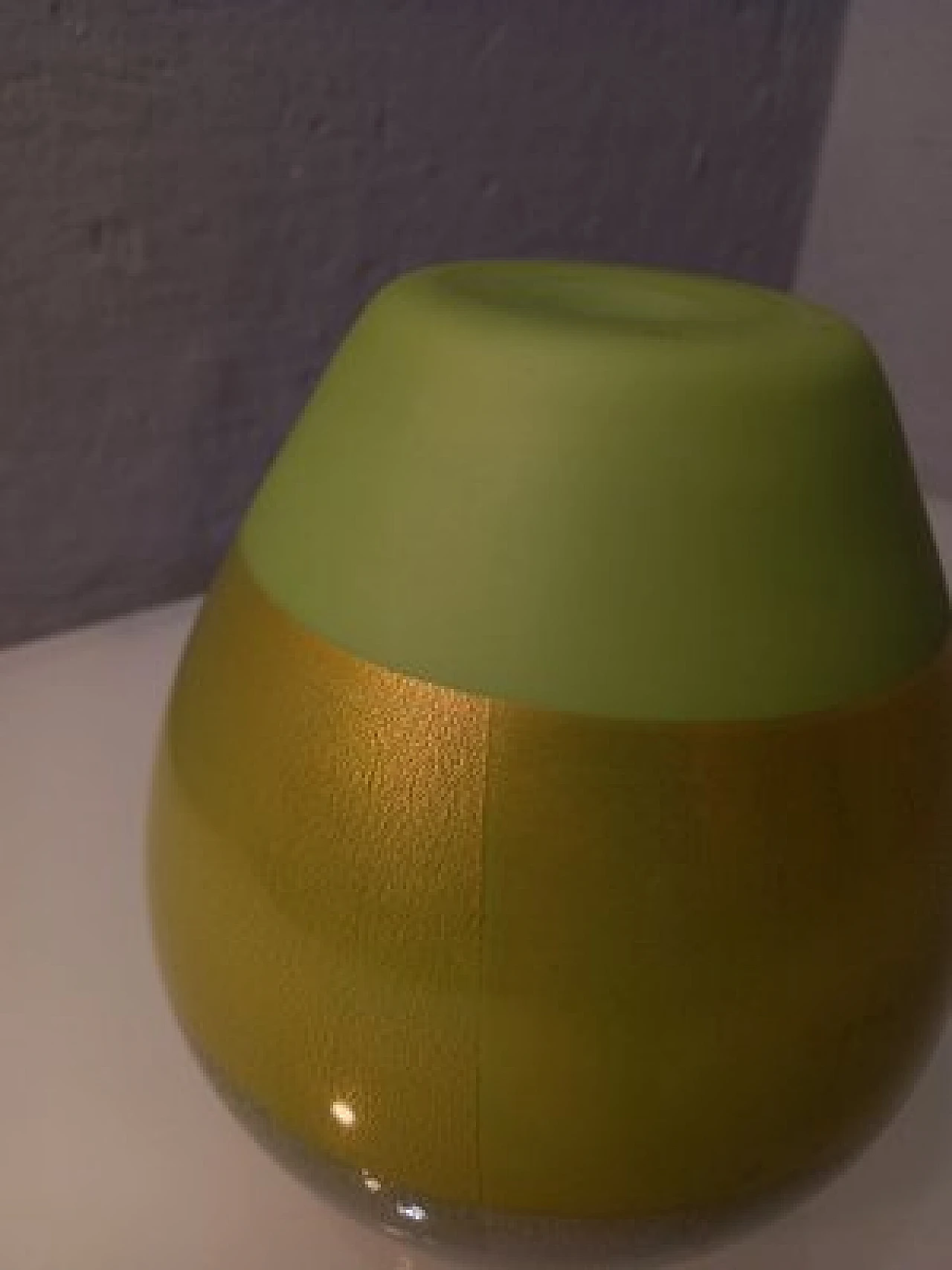 Vaso Quarzi in vetro verde e oro di Paolo Venini per Venini anni '90 10