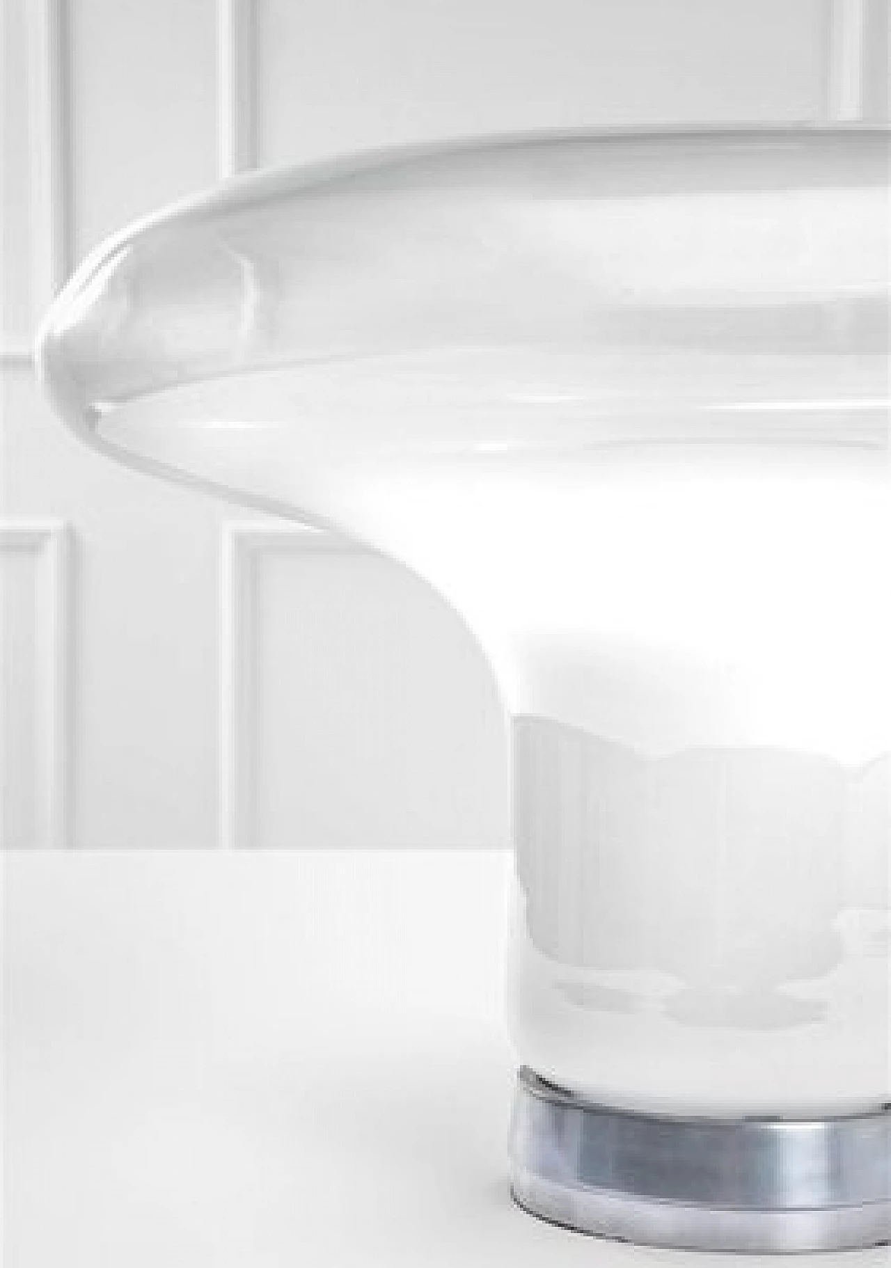 Lesbo table lamp in glass & iron by A. Mangiarotti for Artemide, 1990s 3