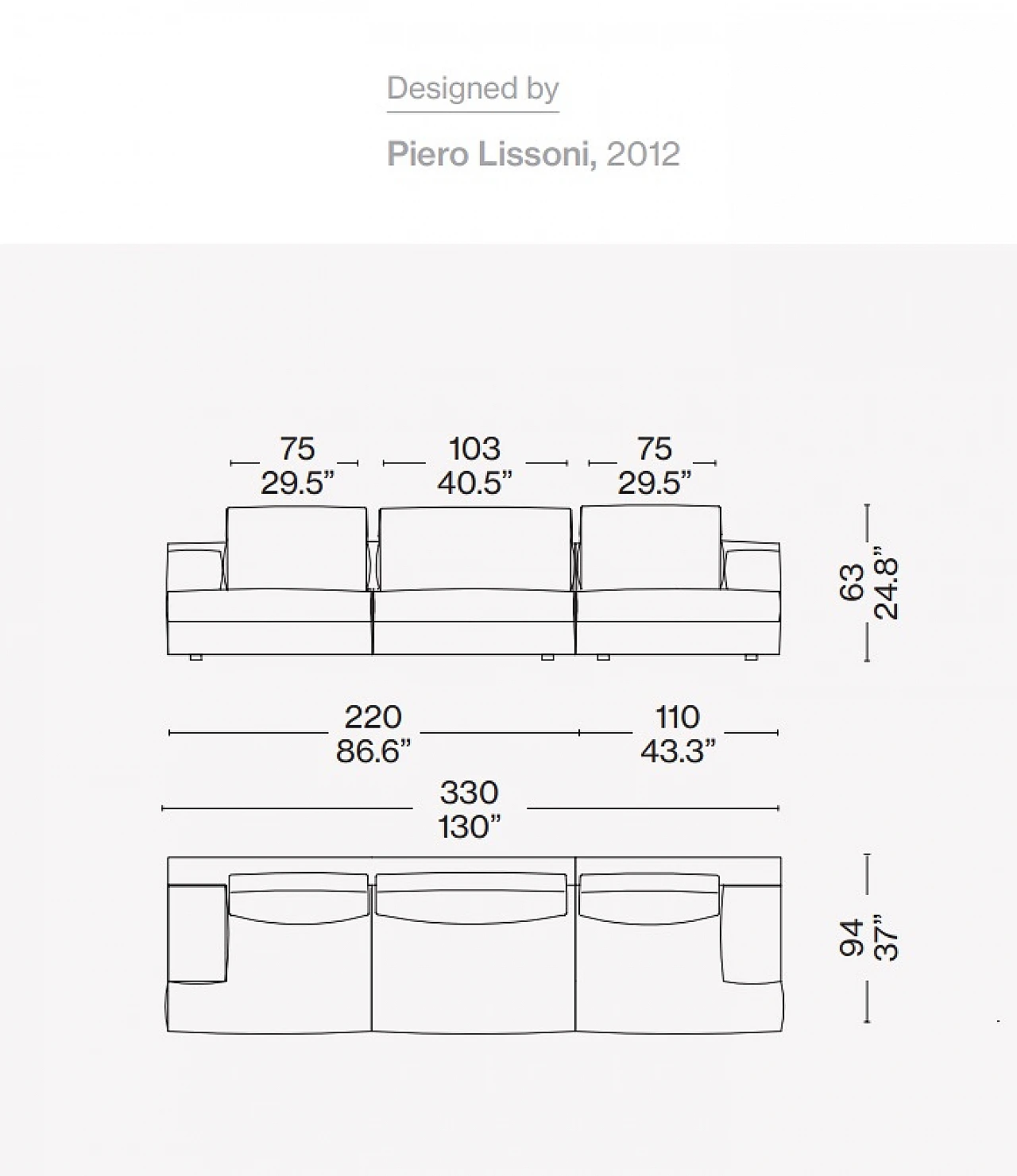 Miloe sofa by Piero Lissoni for Cassina 8