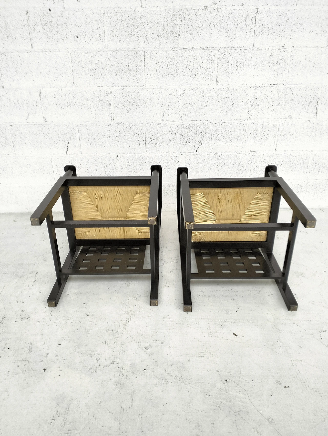 Pair of DS3 chairs by Charles Rennie Mackintosh for Cassina, 1970s 8