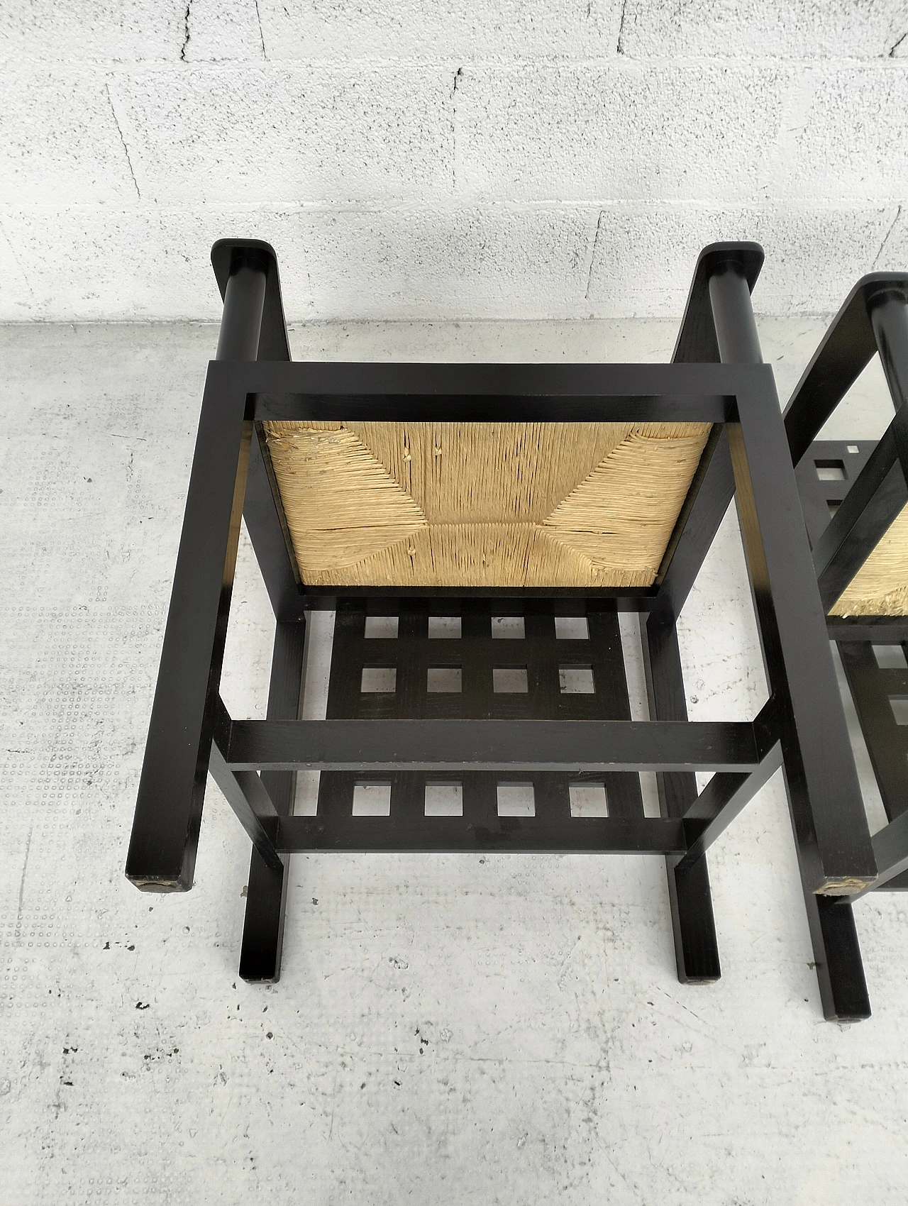 Pair of DS3 chairs by Charles Rennie Mackintosh for Cassina, 1970s 9