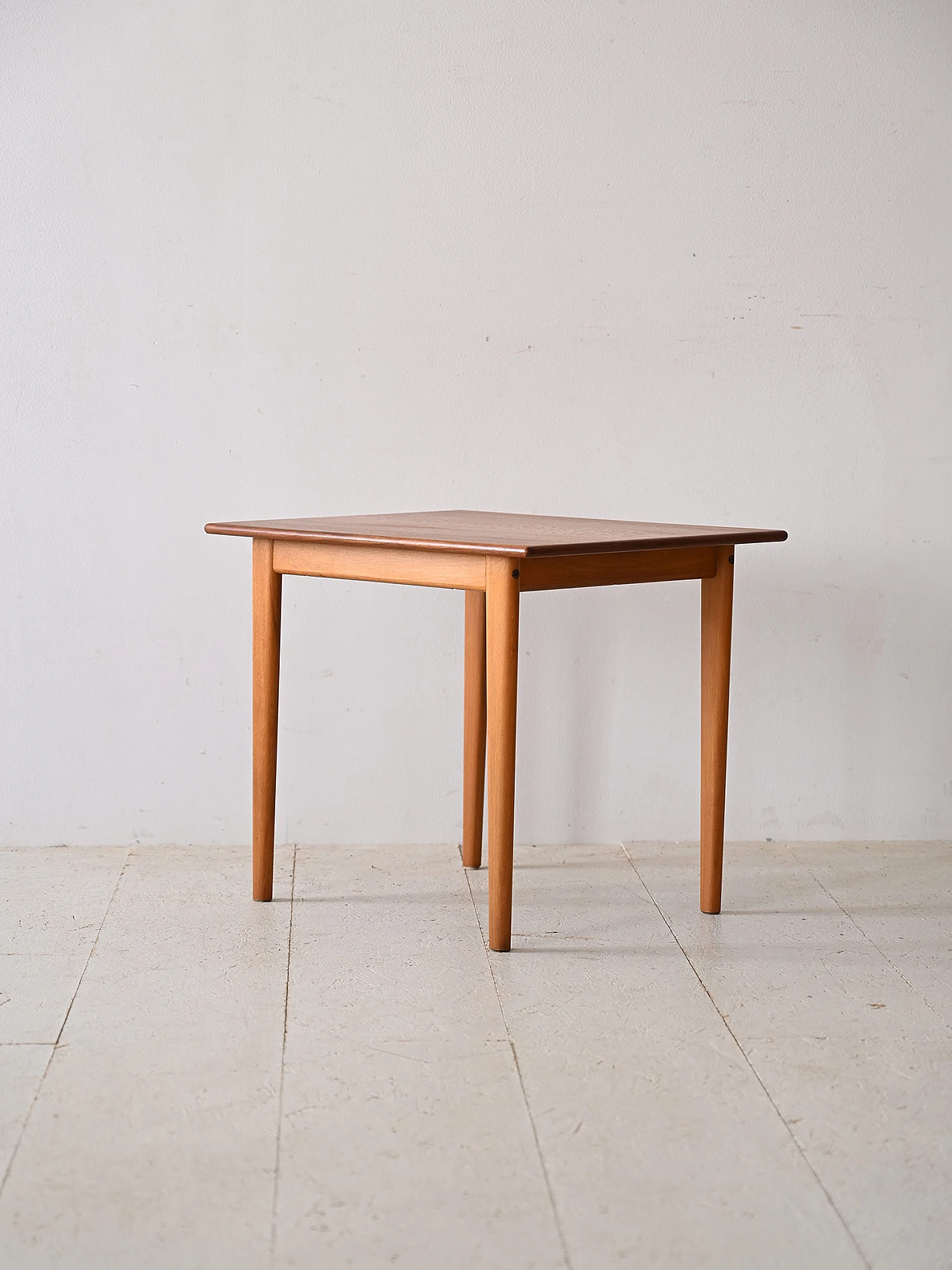 Coffee table with teak top and beech legs, 1960s 3