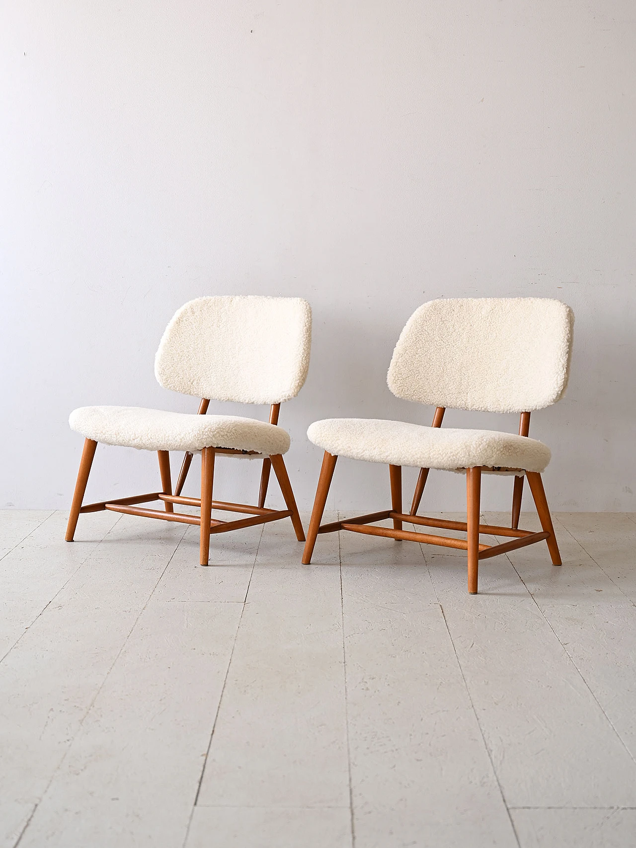 Pair of Scandinavian armchairs by Alf Svensson, 1960s 1