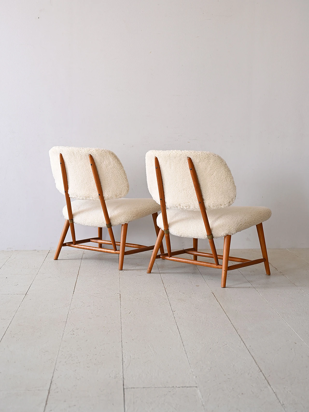 Pair of Scandinavian armchairs by Alf Svensson, 1960s 3