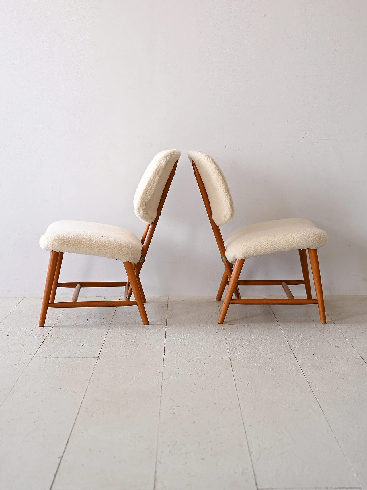 Pair of Scandinavian armchairs by Alf Svensson, 1960s 4