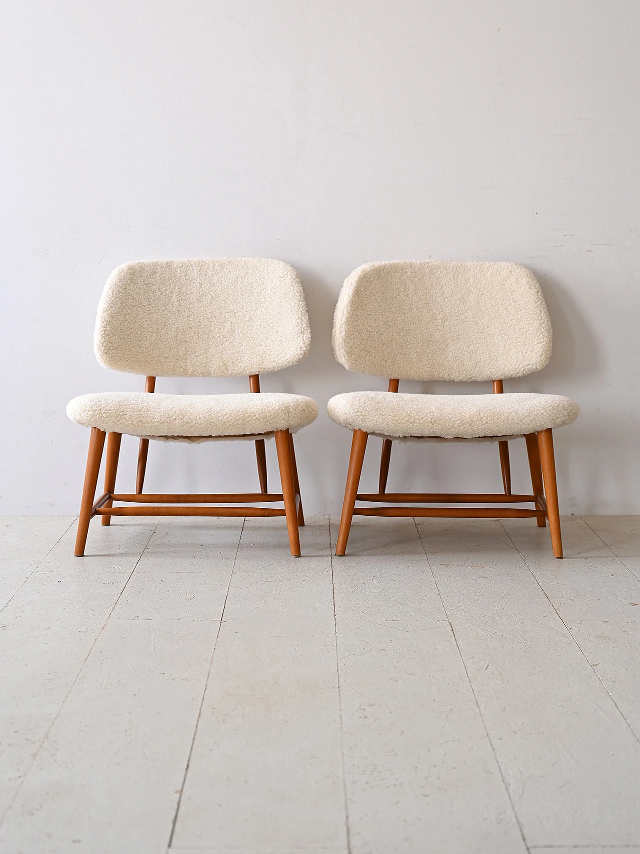 Pair of Scandinavian armchairs by Alf Svensson, 1960s 5