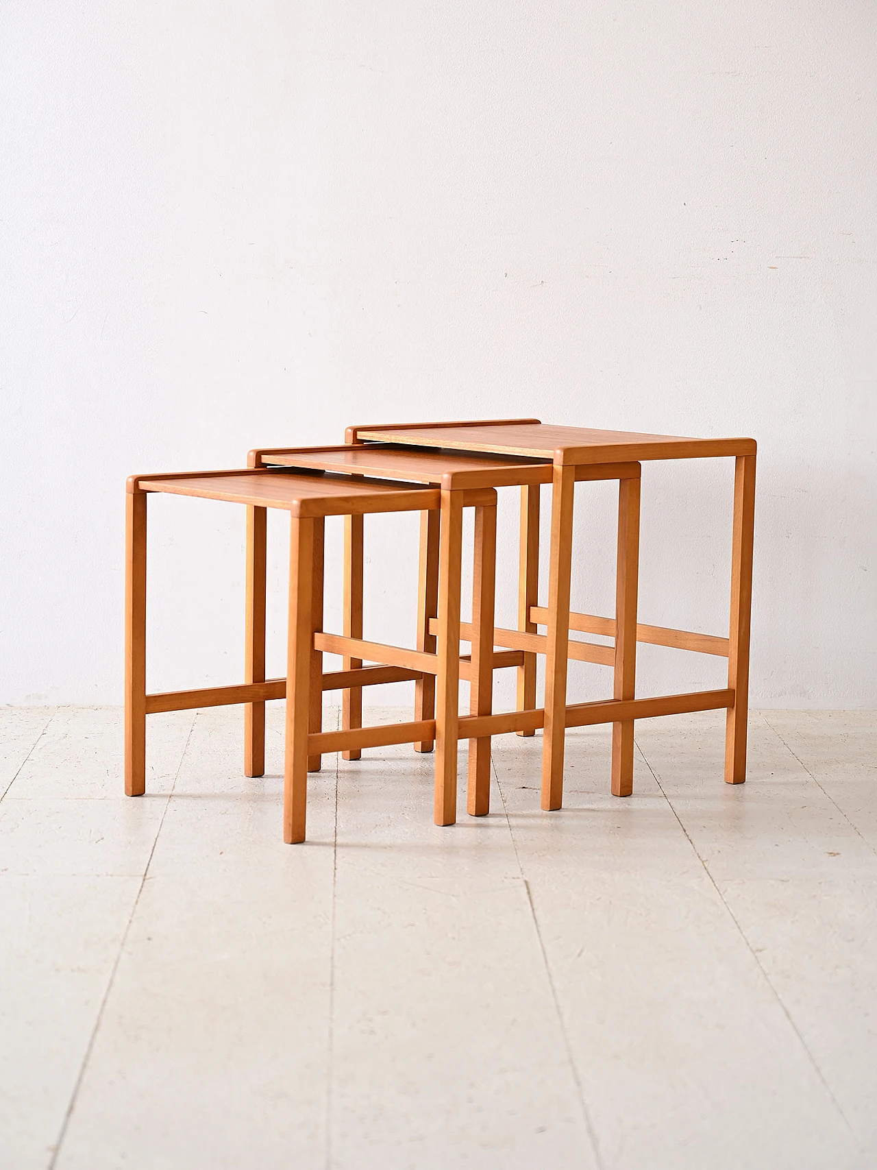 3 Scandinavian teak nesting tables, 1960s 2