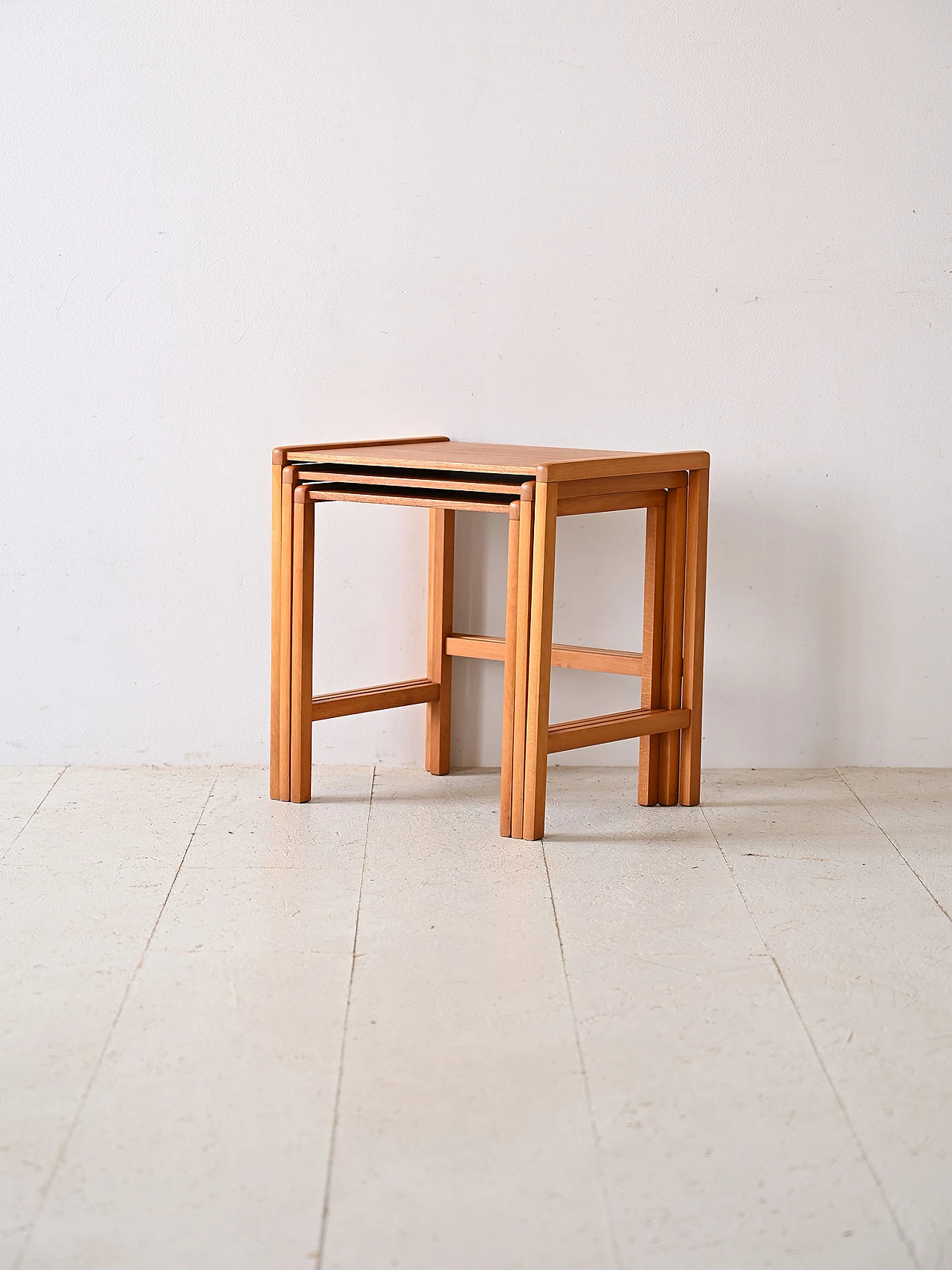 3 Scandinavian teak nesting tables, 1960s 5