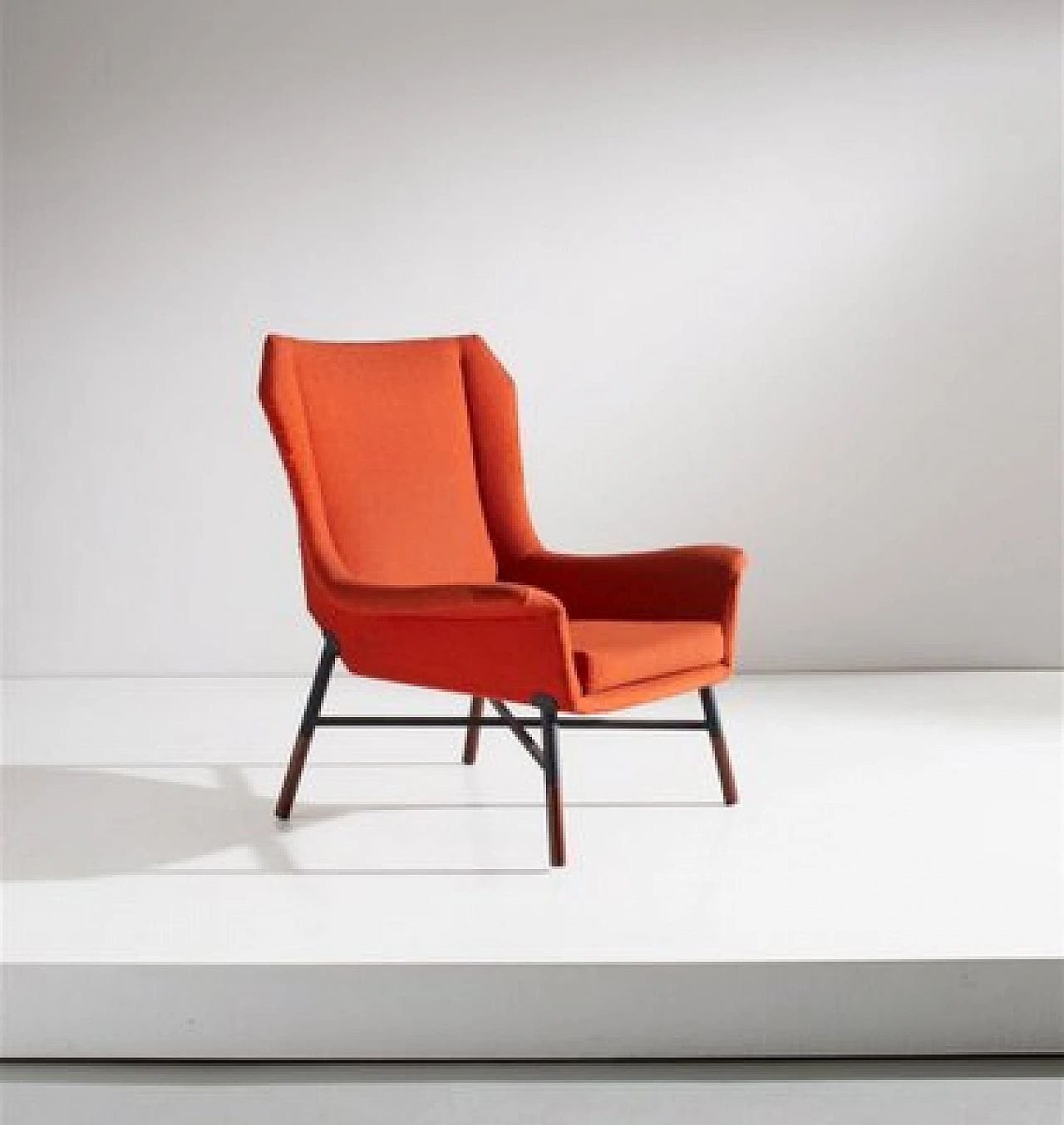 Giulietta armchair in orange fabric by BBPR for Arflex, 1958 1