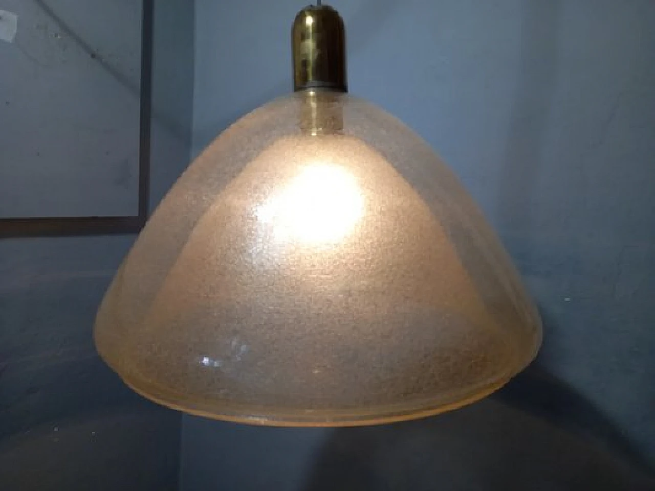 Pullegous ceiling lamp in glass by Carlo Nason for Mazzega, 1980s 10