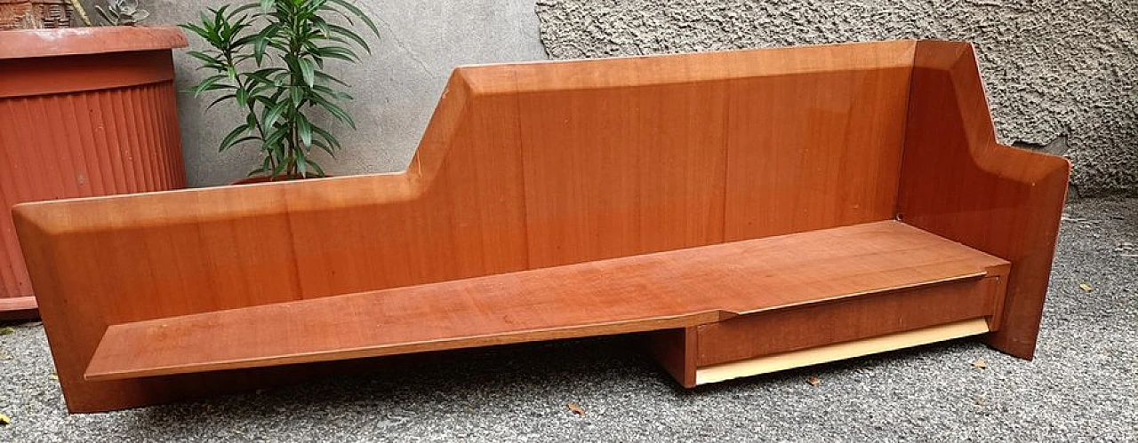 Mahogany wall console with drawer by Vittorio Dassi for Dassi, 1950s 1