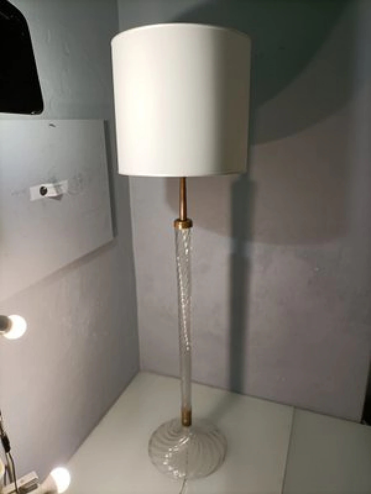 Floor Lamp 529 in glass by Carlo Scarpa for Venini, 1940s 3