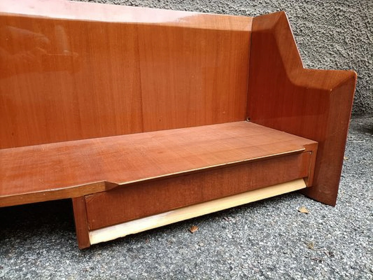 Mahogany wall console with drawer by Vittorio Dassi for Dassi, 1950s 3