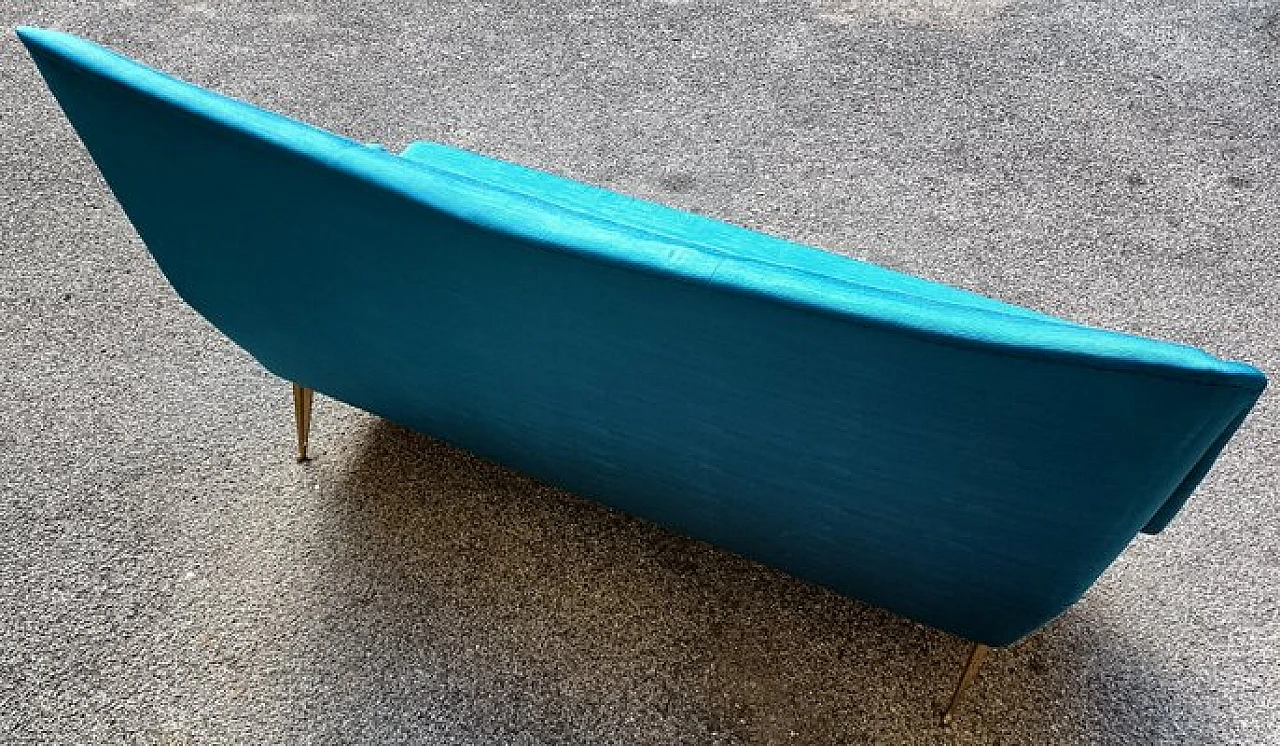 2-Seater sofa in blue fabric by Gio Ponti for Isa Bergamo, 1950s 5