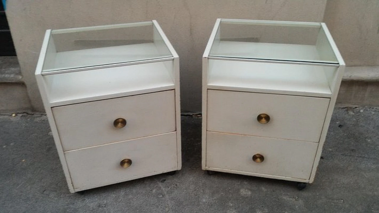 Pair of white bedside tables by Carlo De Carli for Sormani, 1960s 13