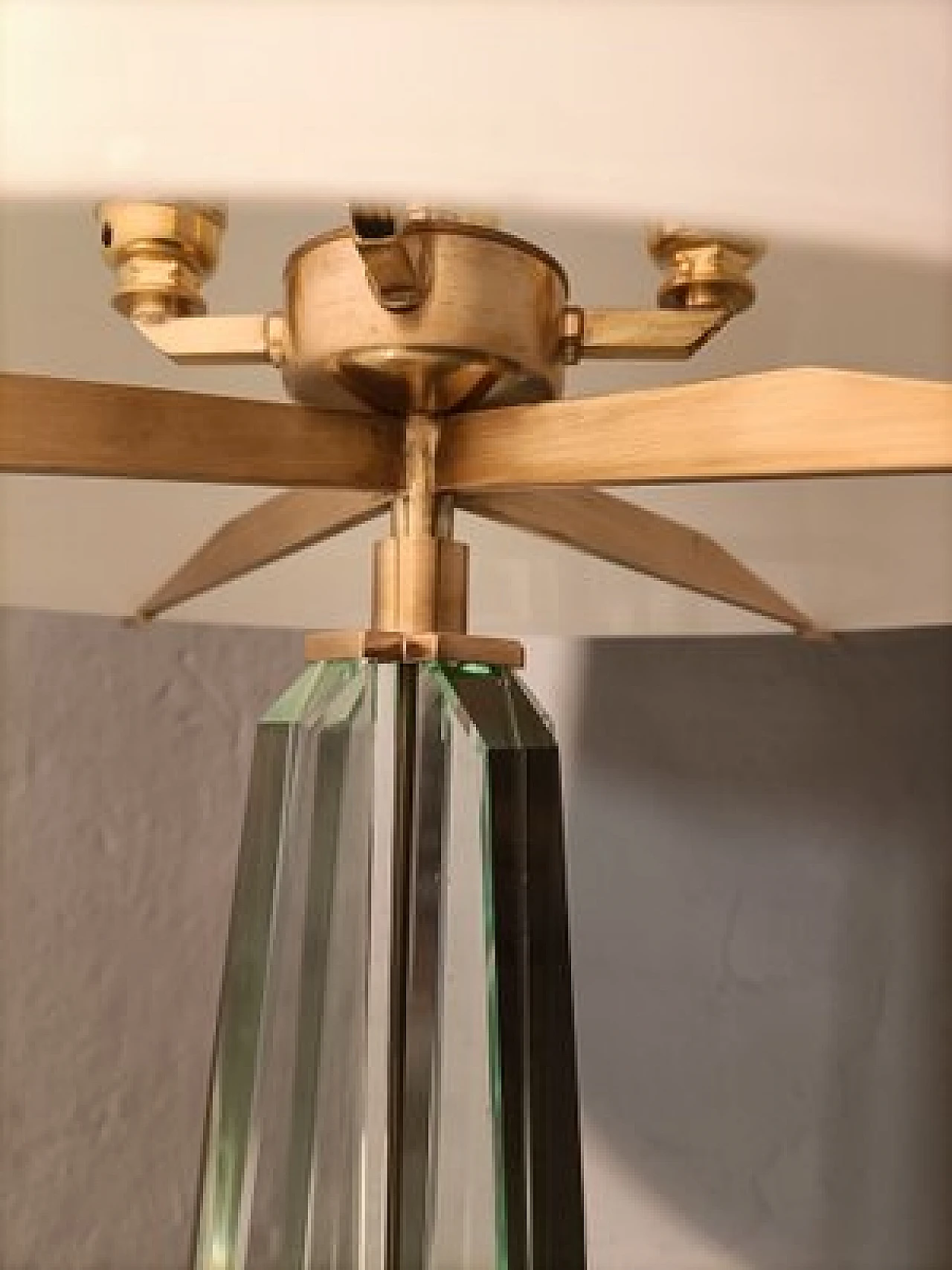 Table lamp in brass & glass by Max Ingrand for Fontana Arte, 1950s 7