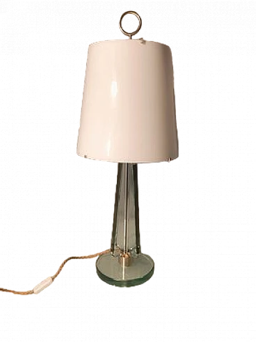 Table lamp in brass & glass by Max Ingrand for Fontana Arte, 1950s