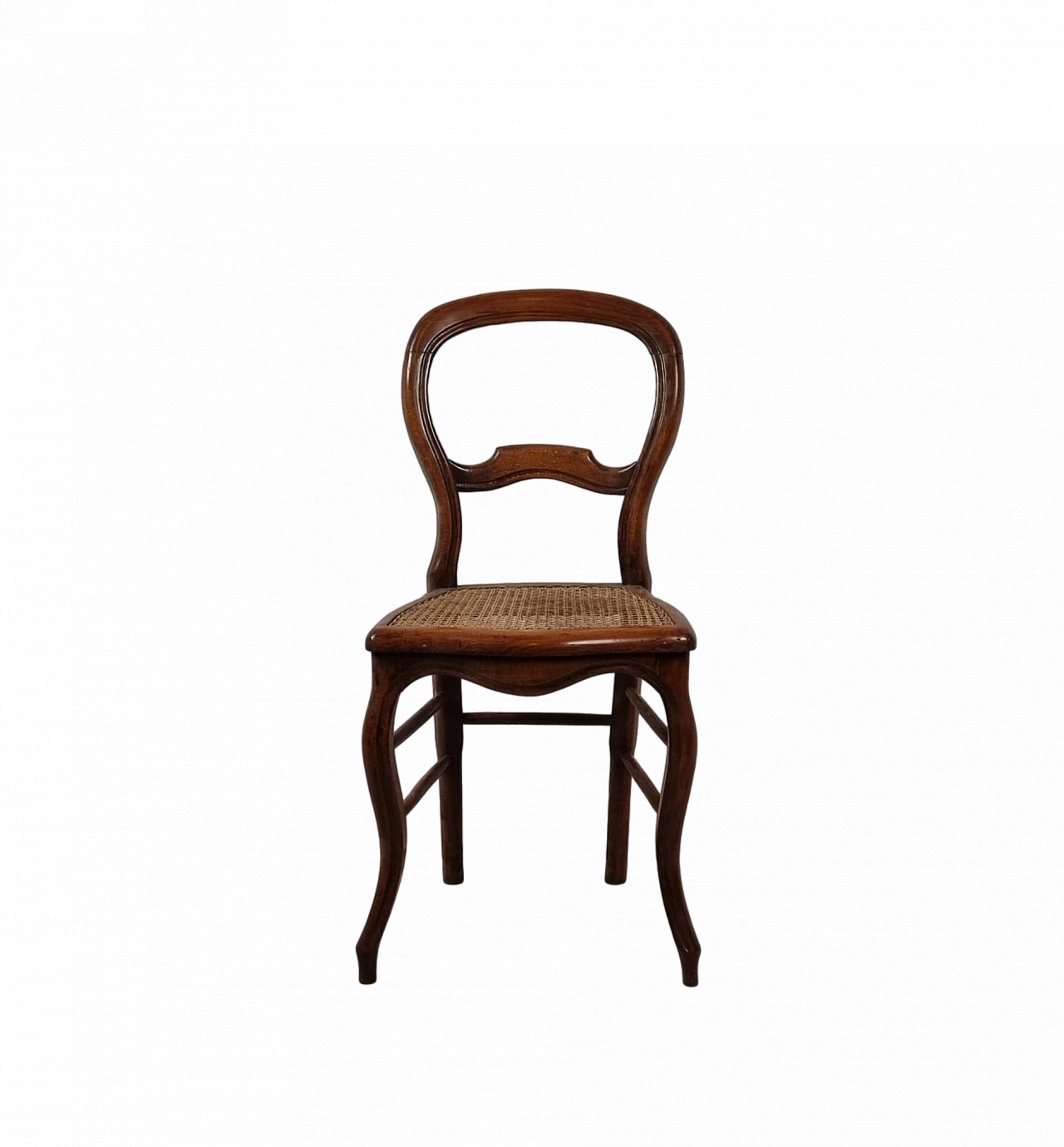 Louis Philippe walnut chair with woven seat, 19th century 10