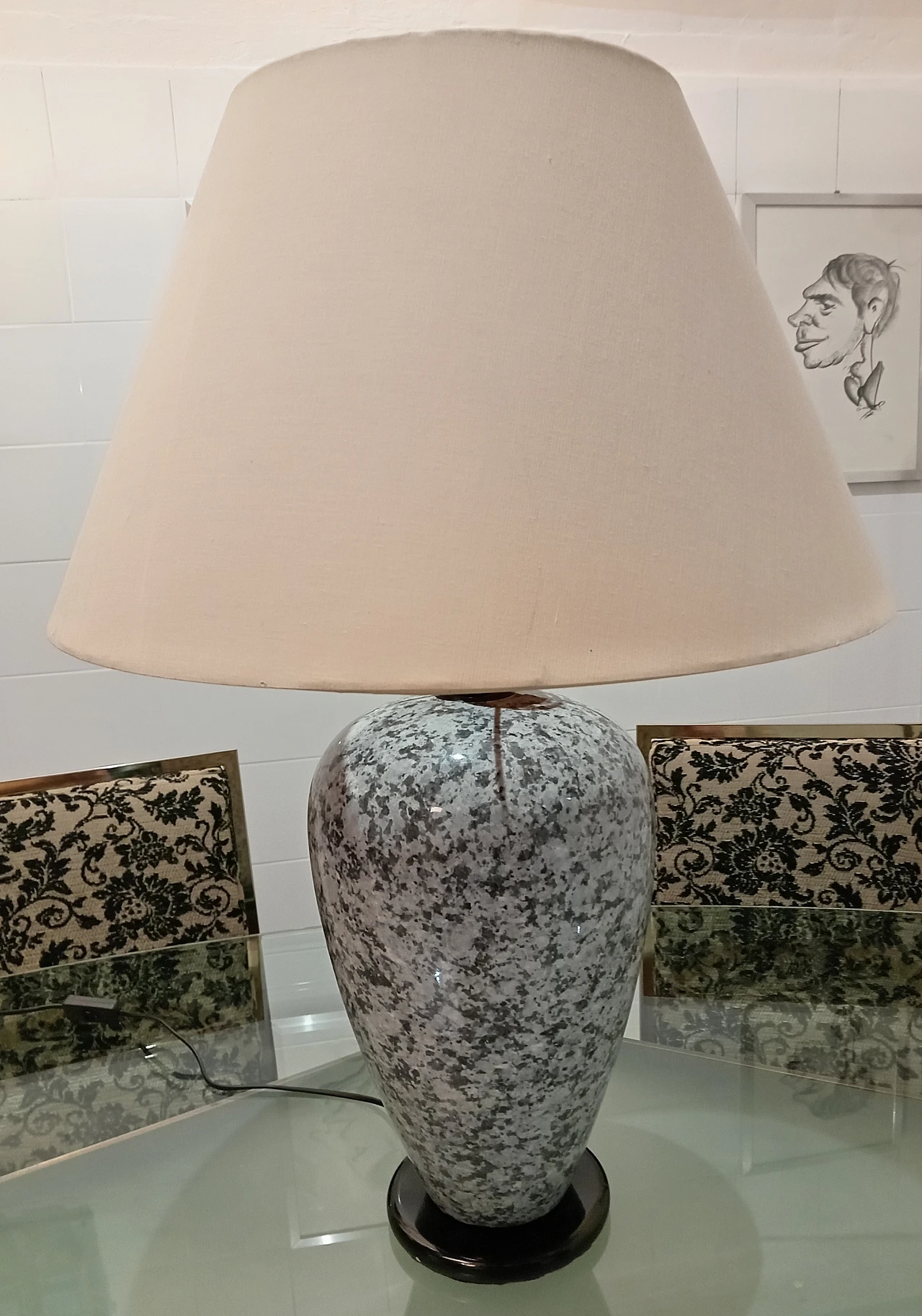 Ceramic table lamp by Le Porcellane, 1980s 1