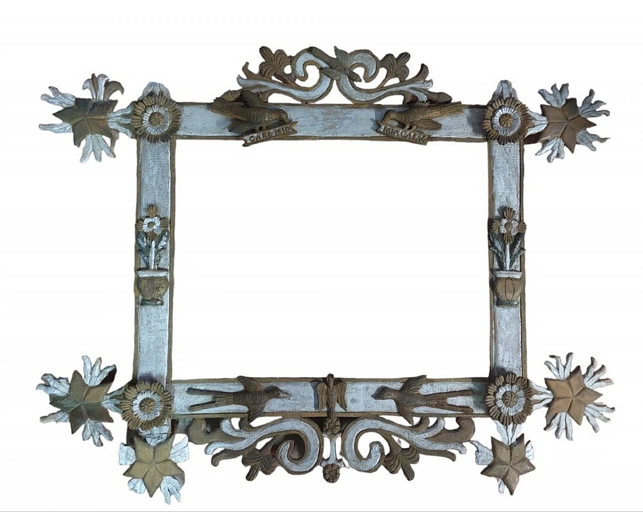 Carved wood wedding frame, second half of the 19th century 1