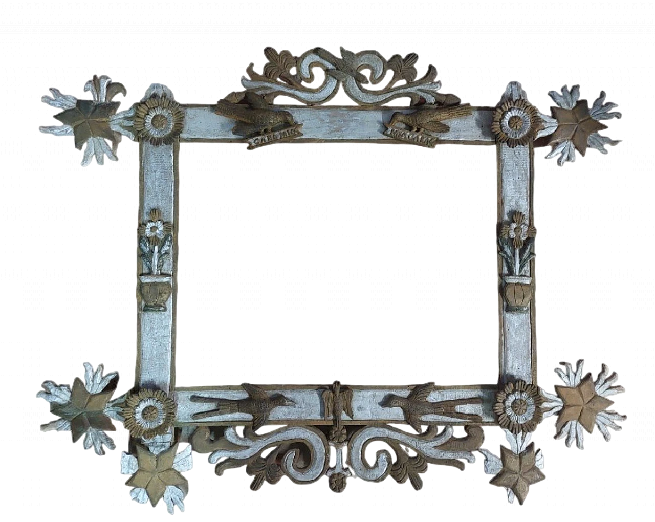 Carved wood wedding frame, second half of the 19th century 2