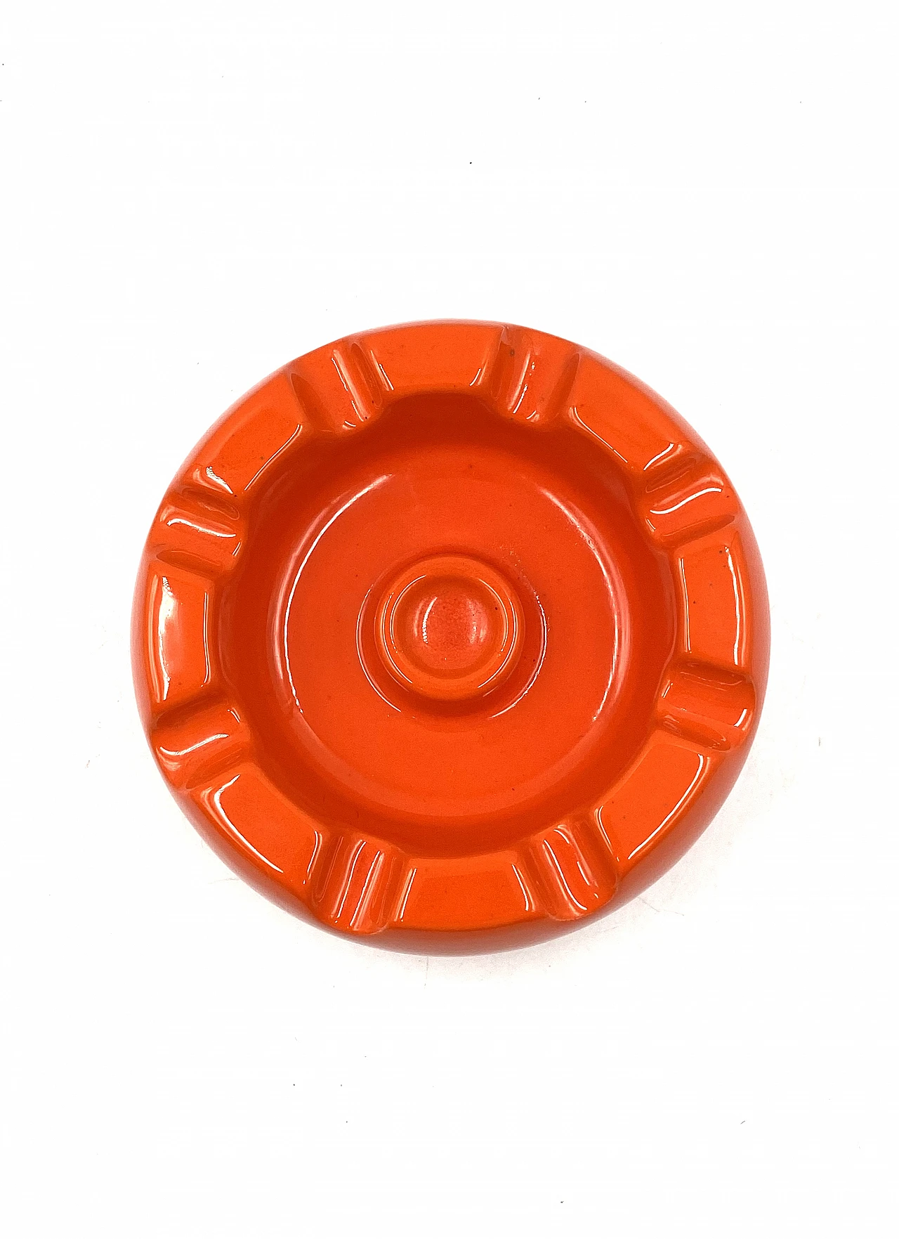 Posacenere in ceramica arancione di Pino Spagnolo per Sicart, anni '70 14