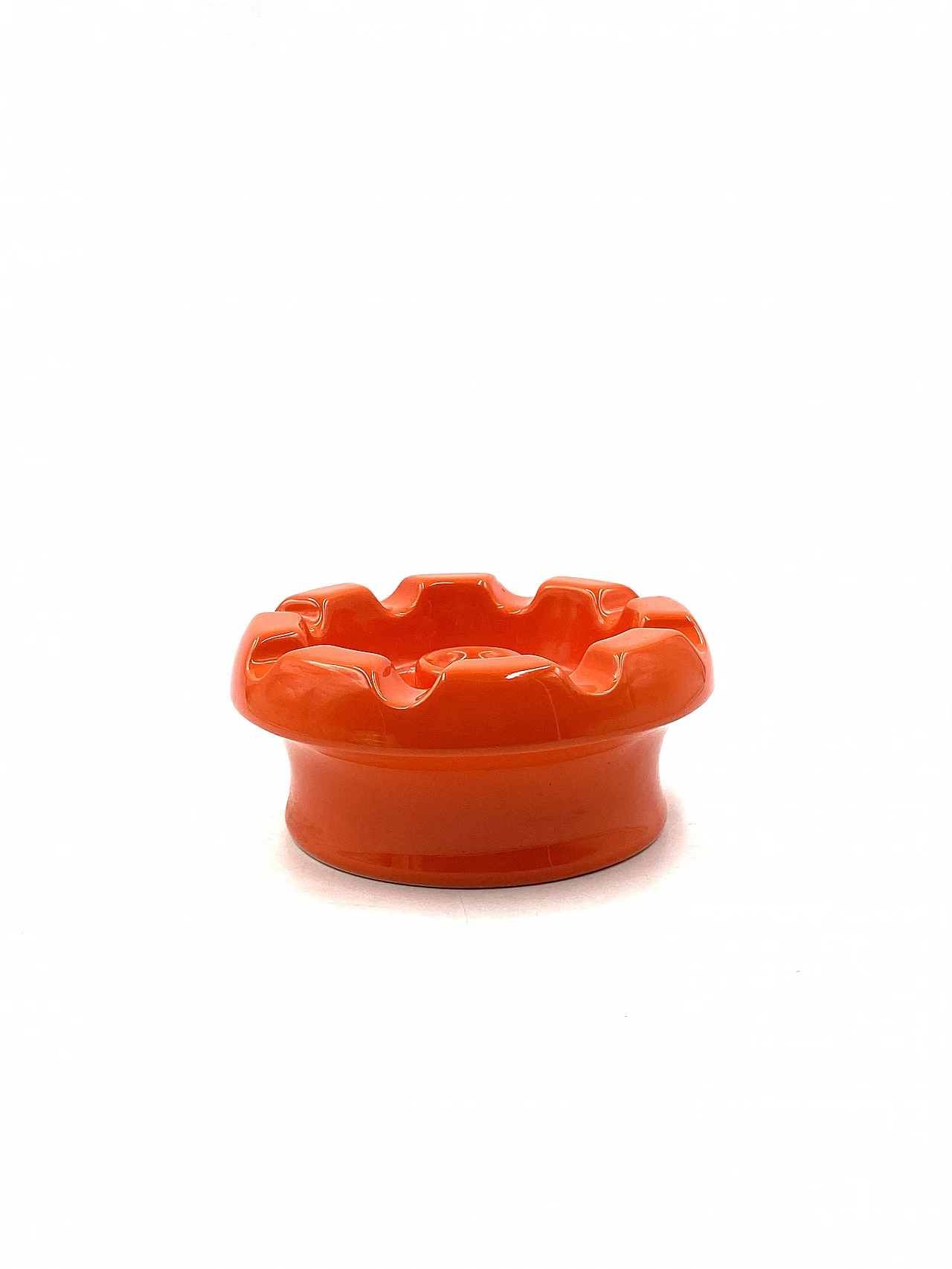 Posacenere in ceramica arancione di Pino Spagnolo per Sicart, anni '70 15