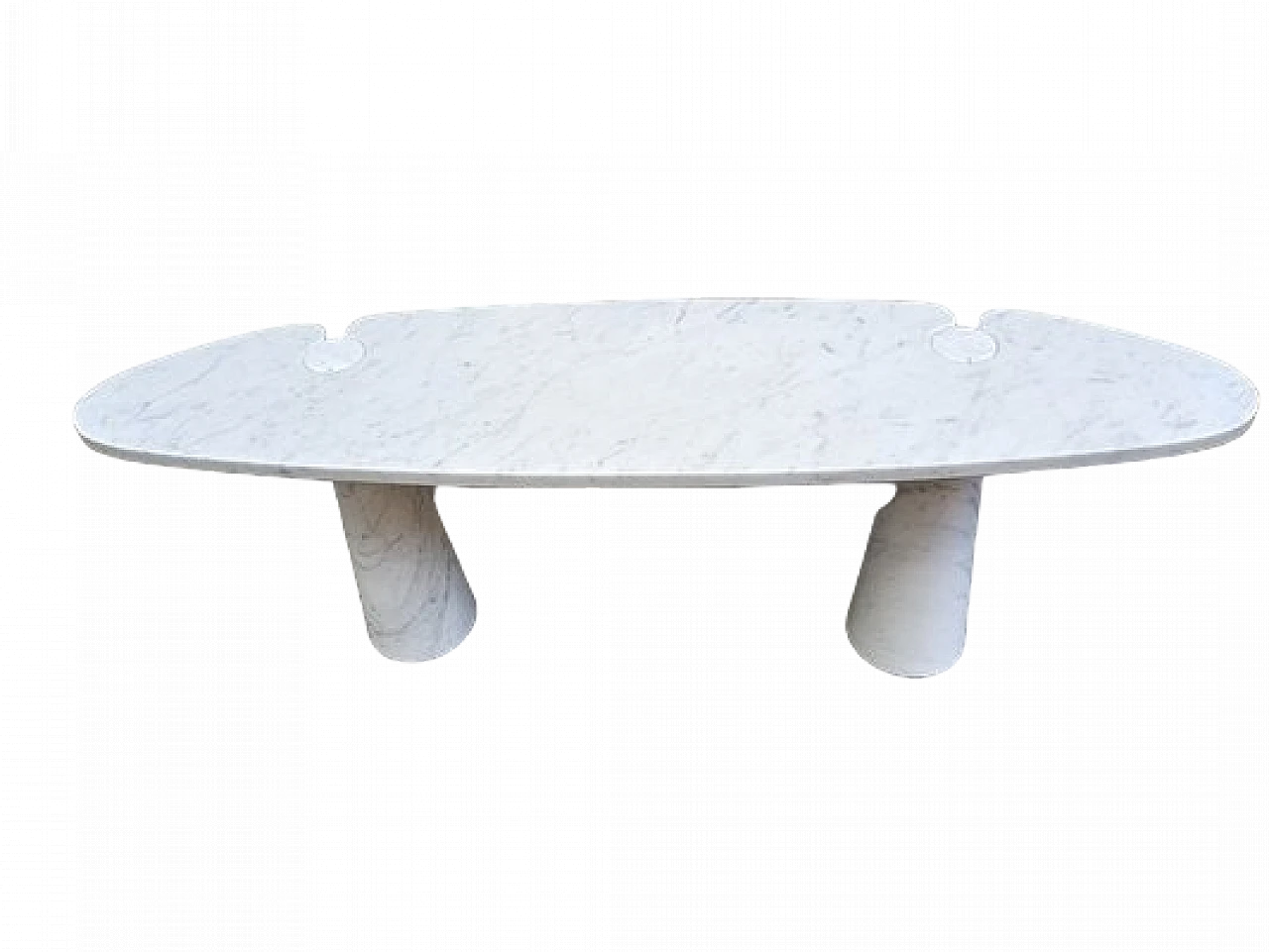 White marble Eros console by Angelo Mangiarotti for Skipper, 1990s 10