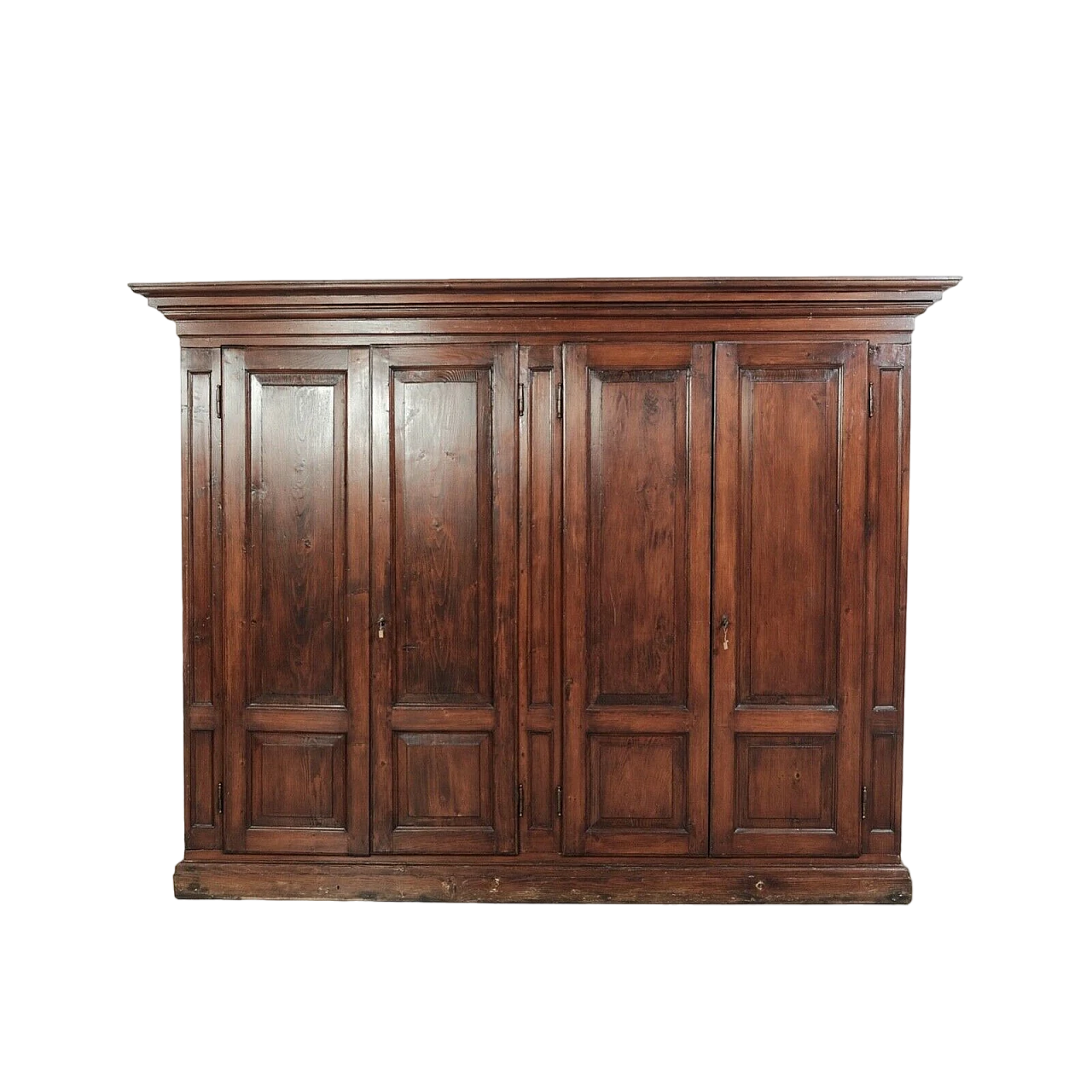 Four-door stained spruce wardrobe, second half of the 19th century 2