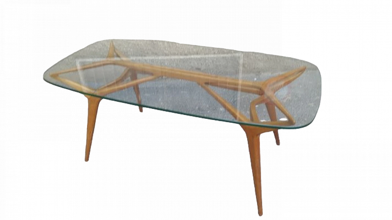 Coffee table in light wood by M. Gottardi for Roncoroni Cantù, 1950s 8