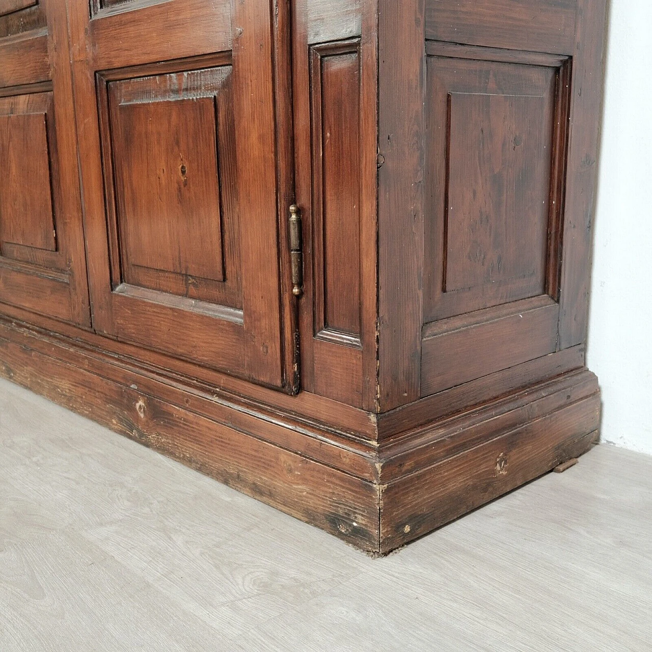 Four-door stained spruce wardrobe, second half of the 19th century 6