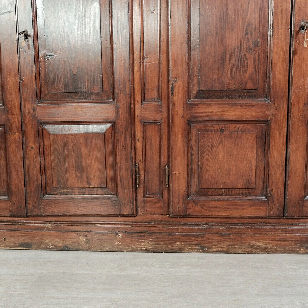 Four-door stained spruce wardrobe, second half of the 19th century 7