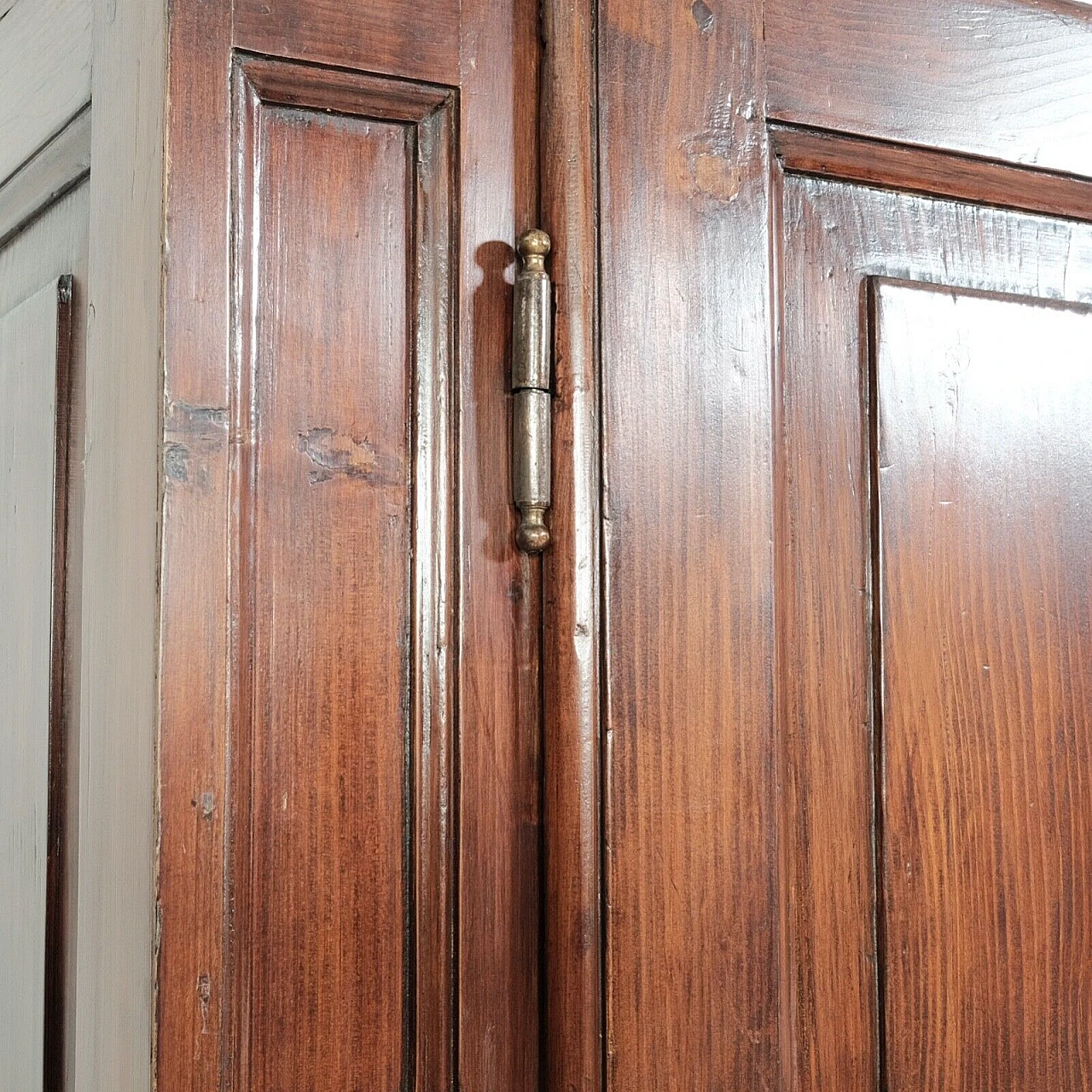 Four-door stained spruce wardrobe, second half of the 19th century 9