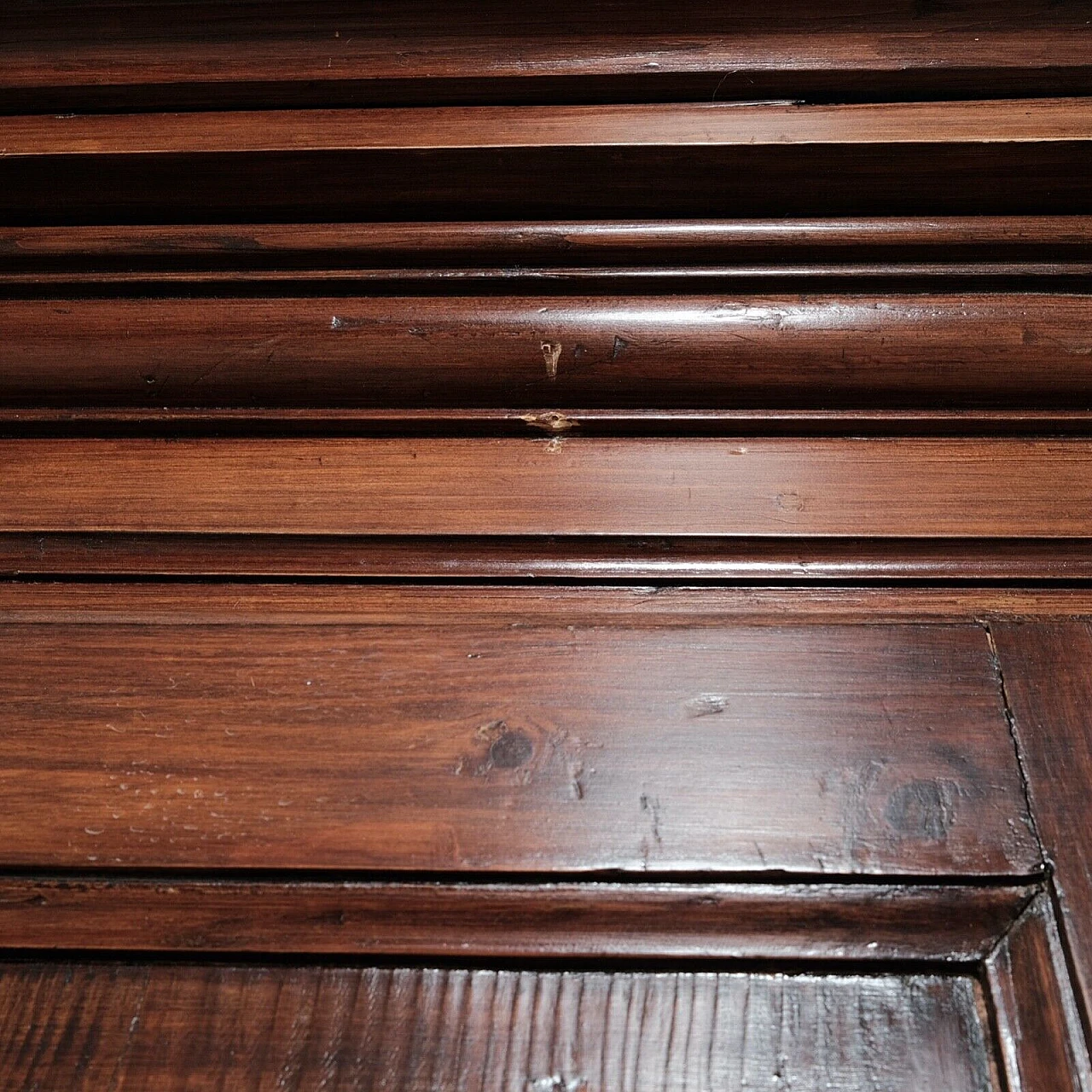 Four-door stained spruce wardrobe, second half of the 19th century 14