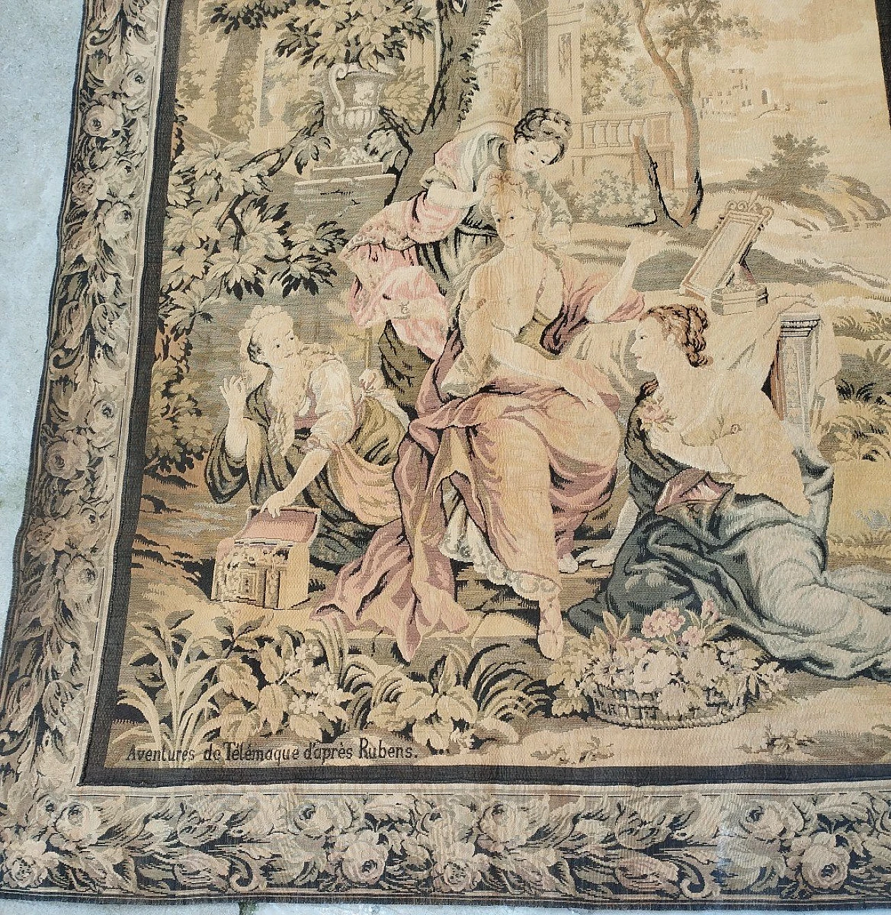 Arazzo francese con scena tratta da Rubens, inizio '900 7