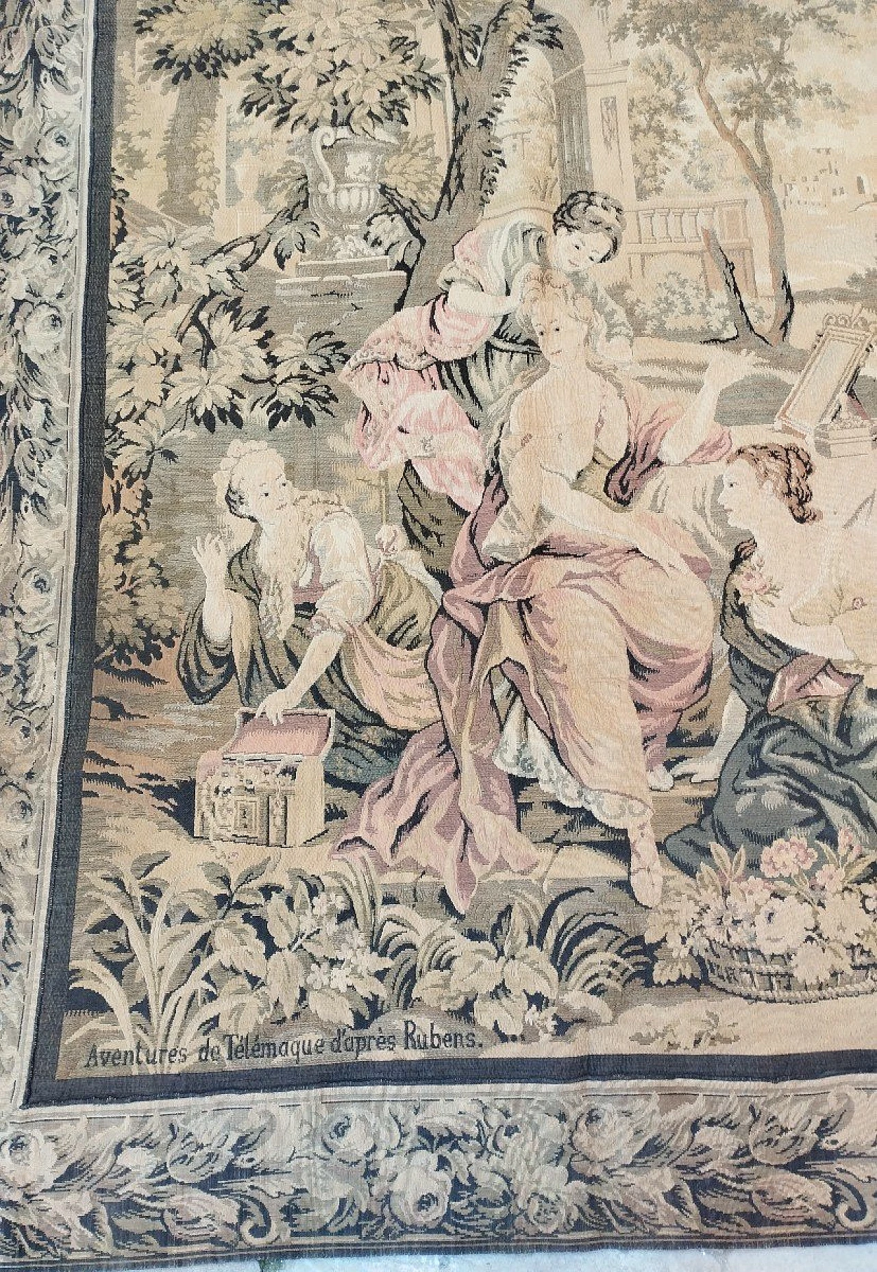 French tapestry with scene from Rubens, early 20th century 8