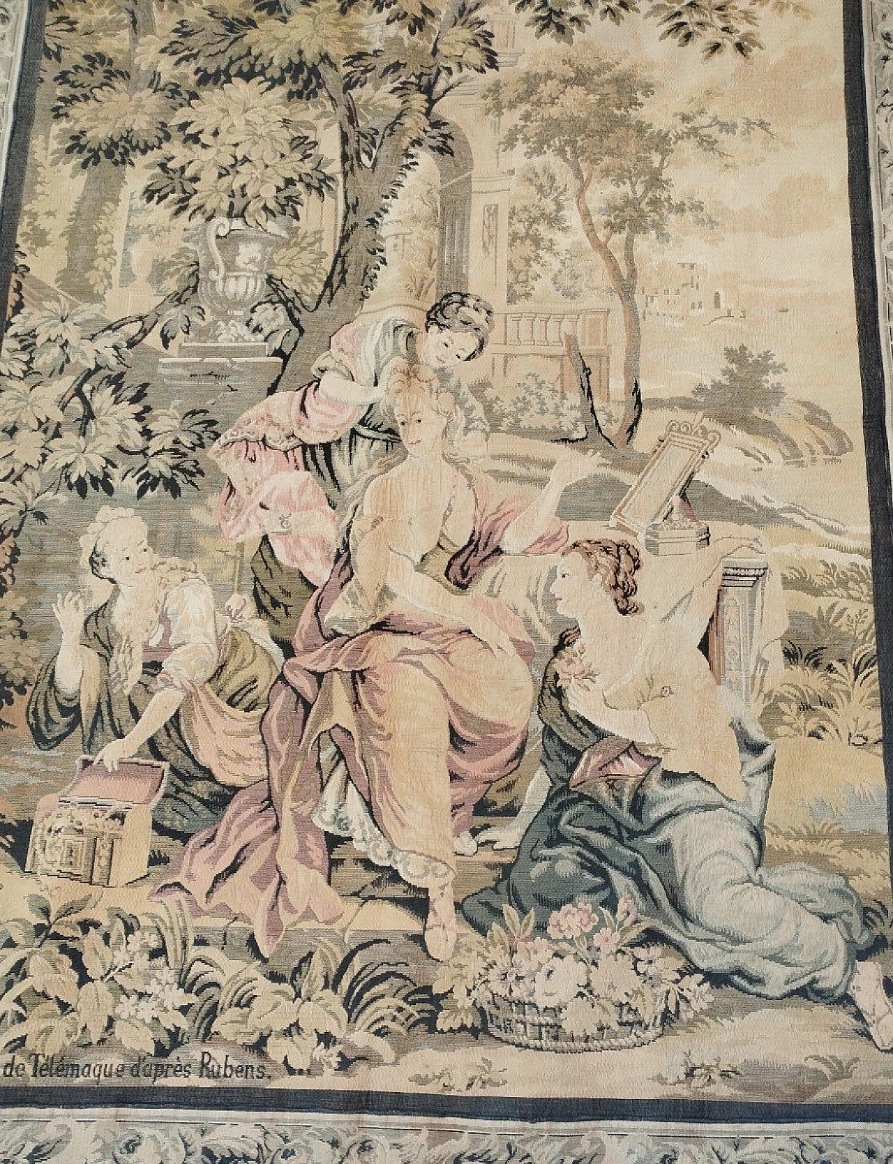 Arazzo francese con scena tratta da Rubens, inizio '900 11