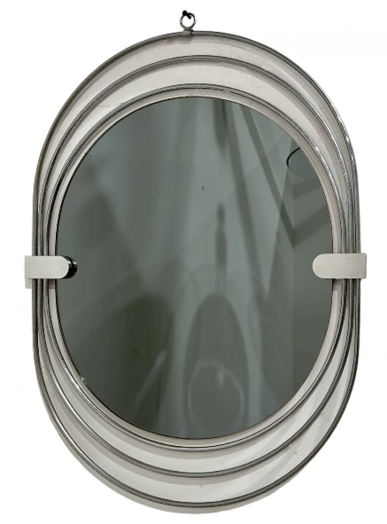 Mirror with chromed metal triple-frame, 1970s 5