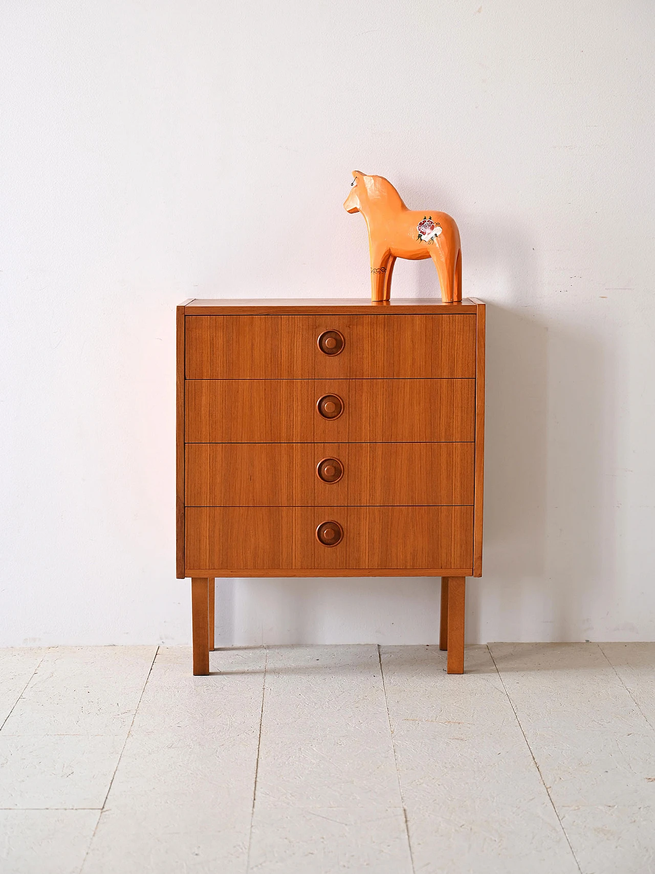 Teak chest of drawers with four drawers, 1960s 1