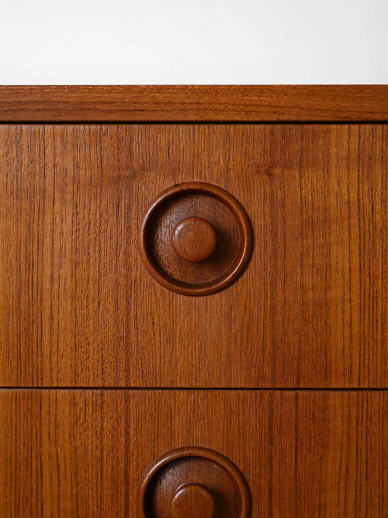 Cassettiera in teak con quattro cassetti, anni '60 8