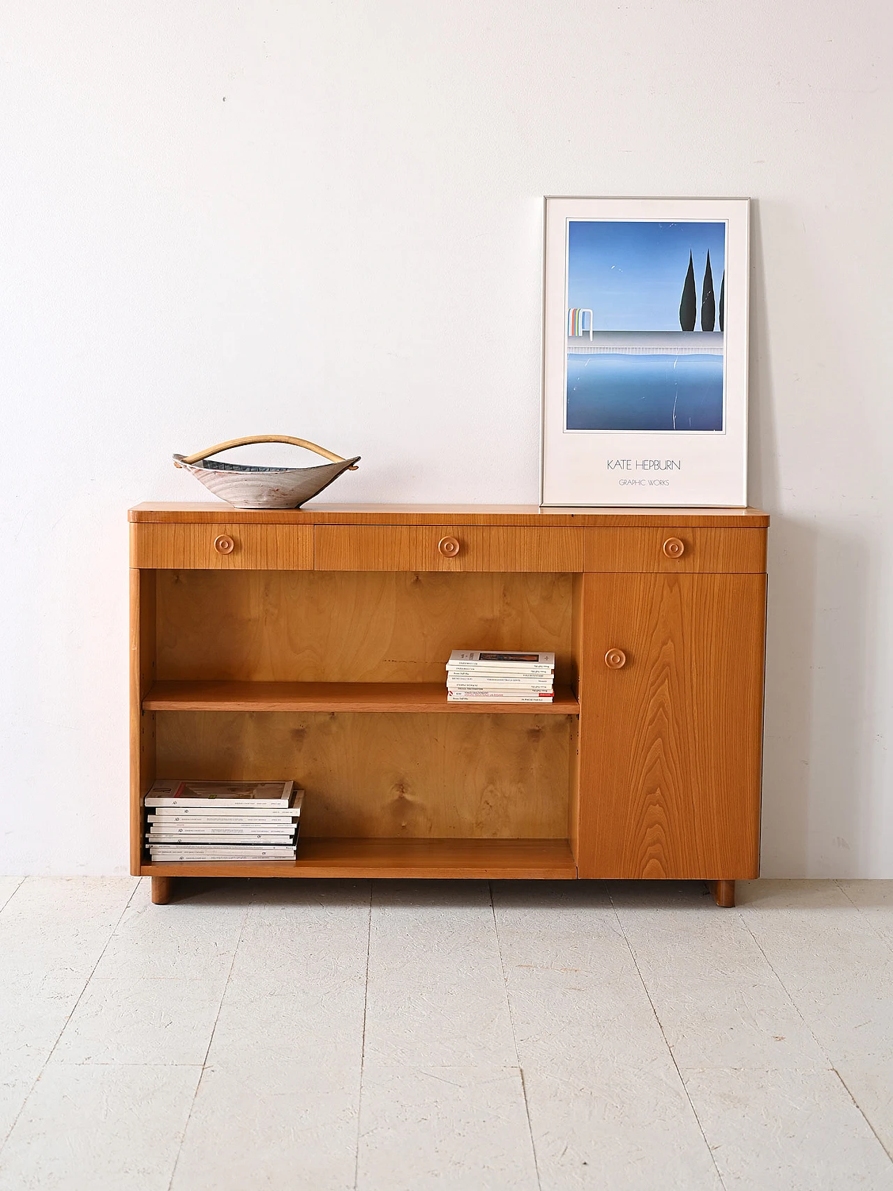 Credenza Art Deco in teak, anni '40 1