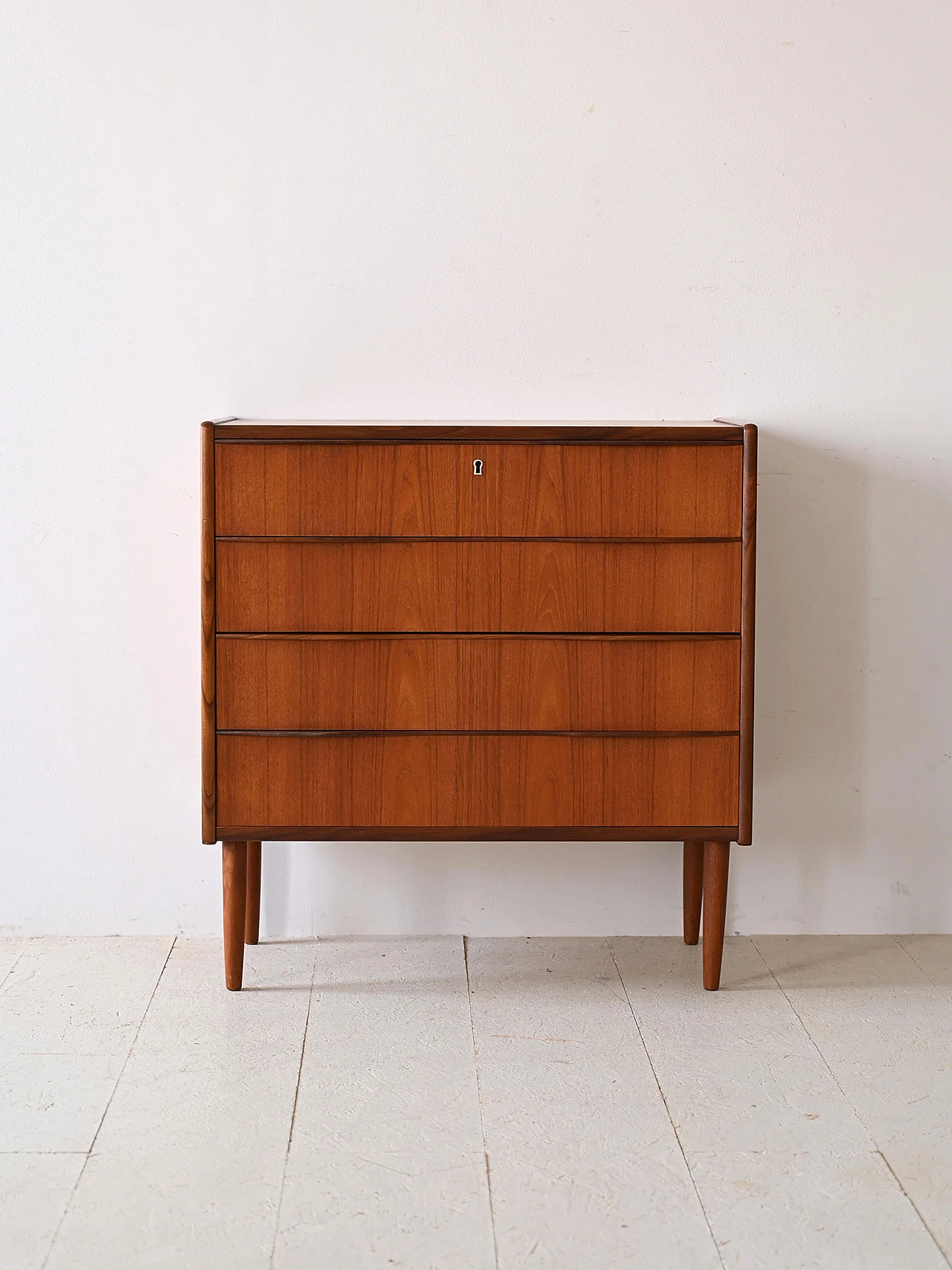 Danish teak chest of drawers with four drawers, 1960s 2