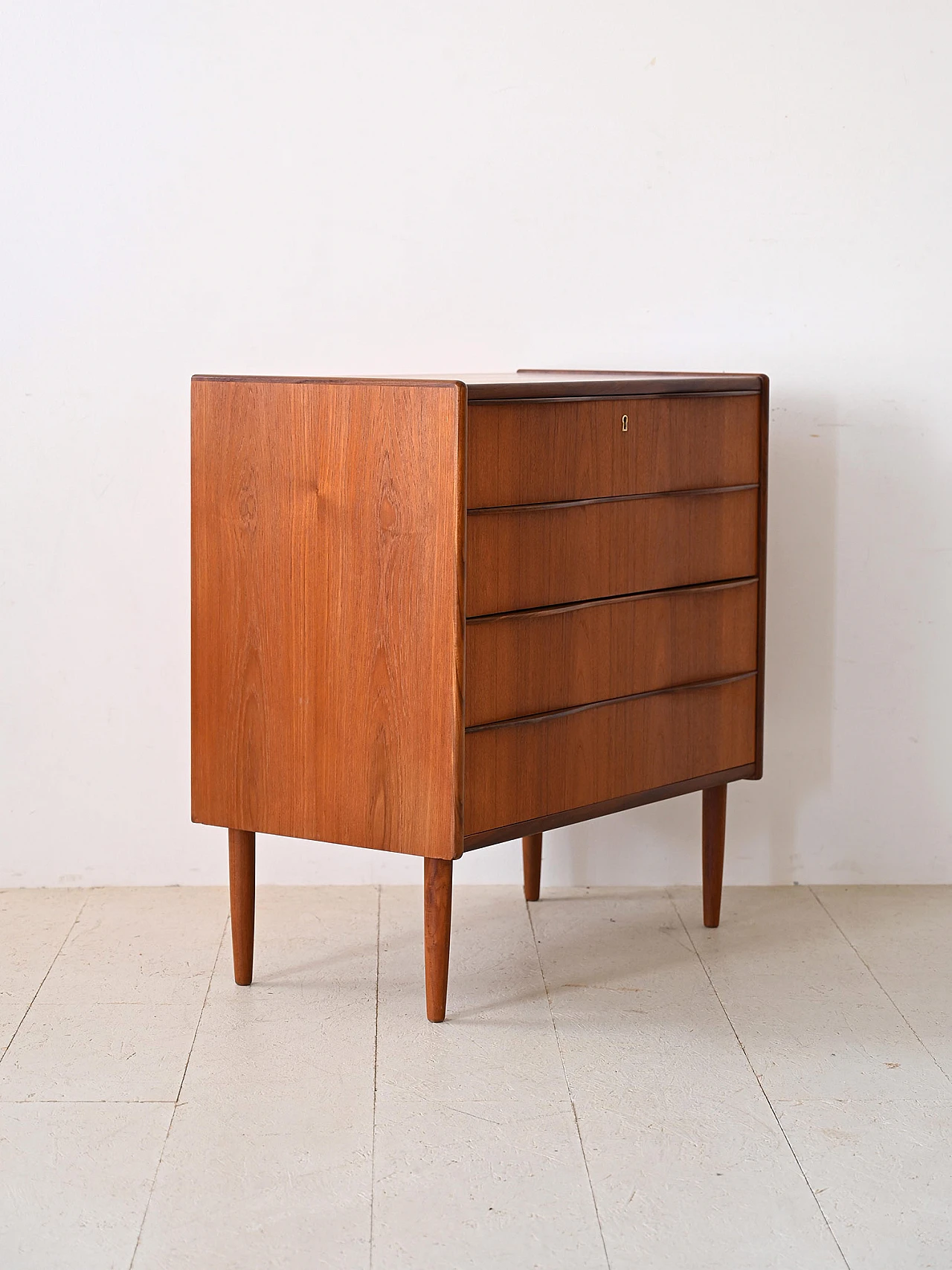 Danish teak chest of drawers with four drawers, 1960s 3