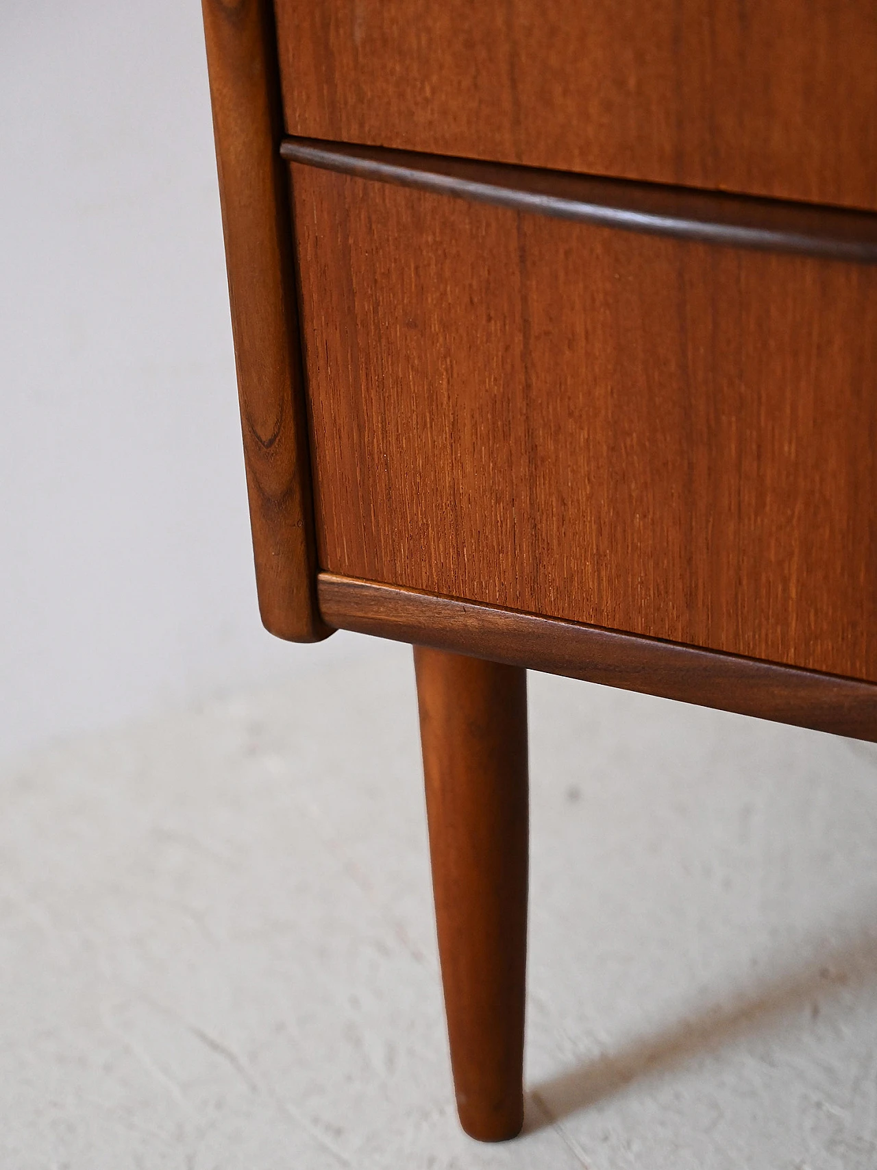 Danish teak chest of drawers with four drawers, 1960s 7