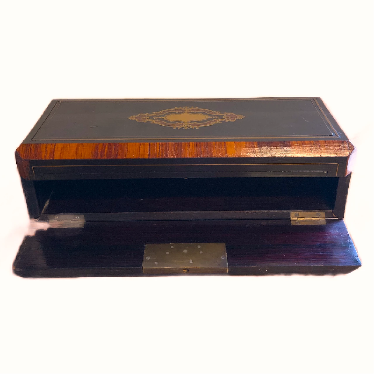 Napoleon III glove case in ebonised wood, 19th century 2