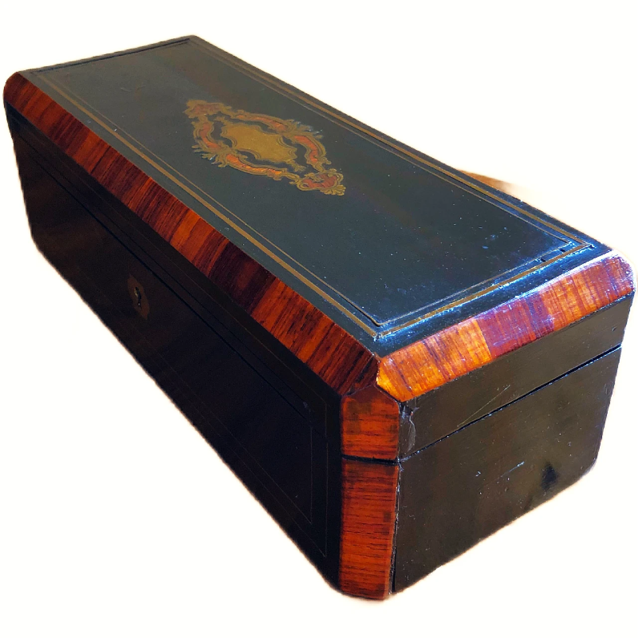 Napoleon III glove case in ebonised wood, 19th century 3