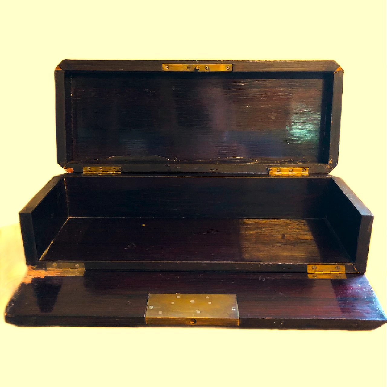 Napoleon III glove case in ebonised wood, 19th century 4