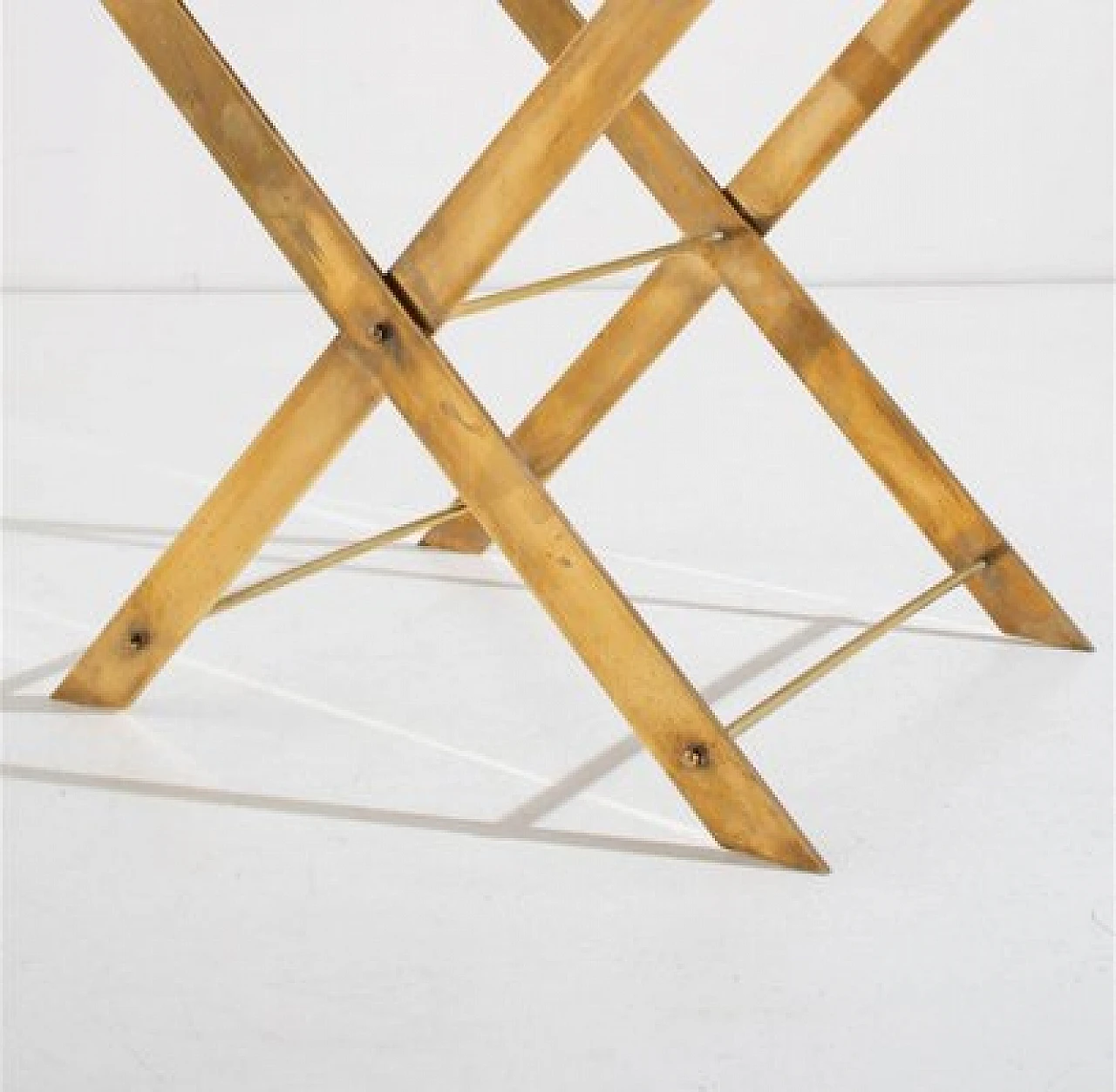 Brass & glass side table attributed to I. Gardella for Azucena, 1950s 2