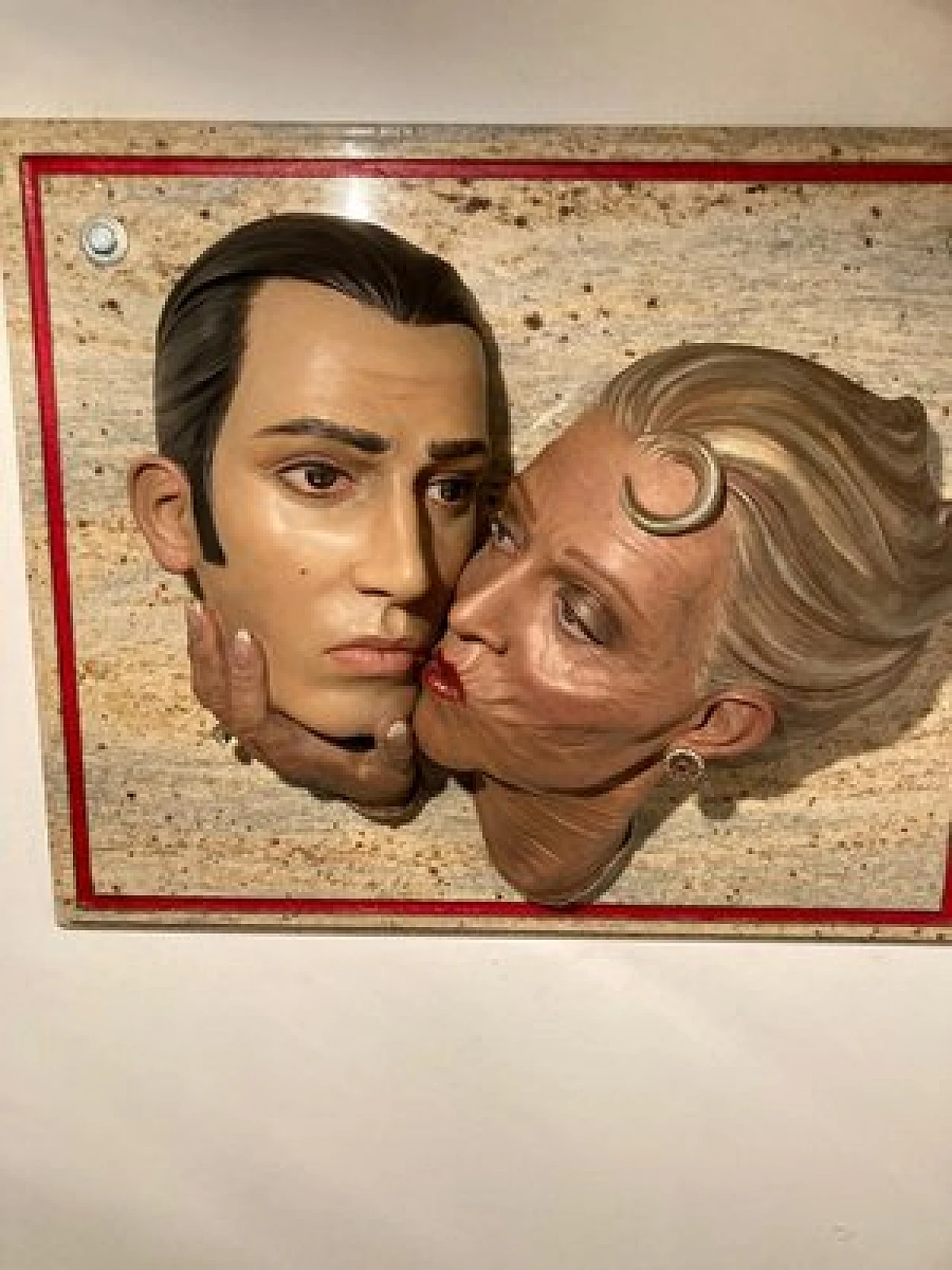 P. Schmidlin, Donna anziana con gigolò, scultura in bronzo, anni '90 3